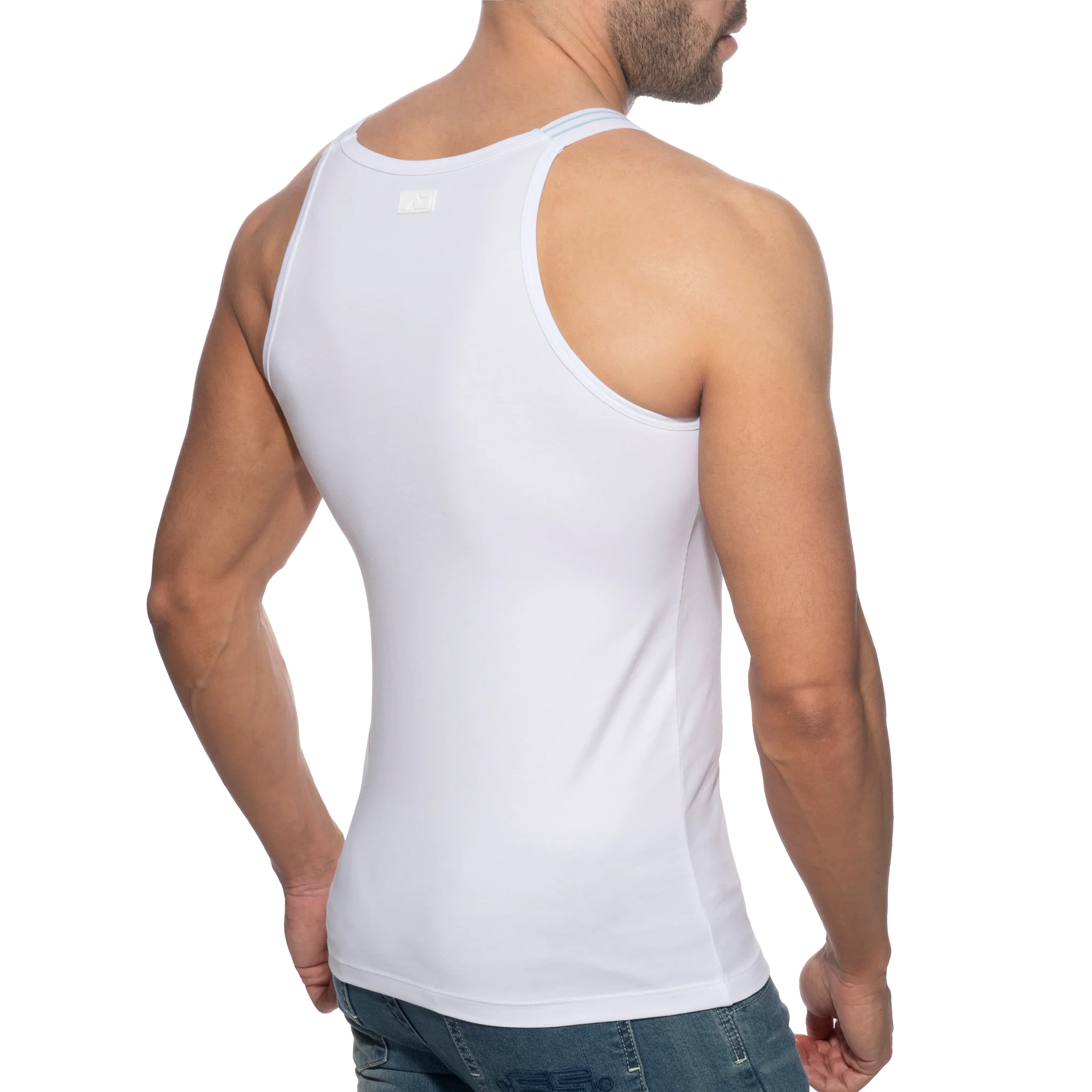 Addicted Sitges Slim Fit Tank Top White AD1260 - Image 3