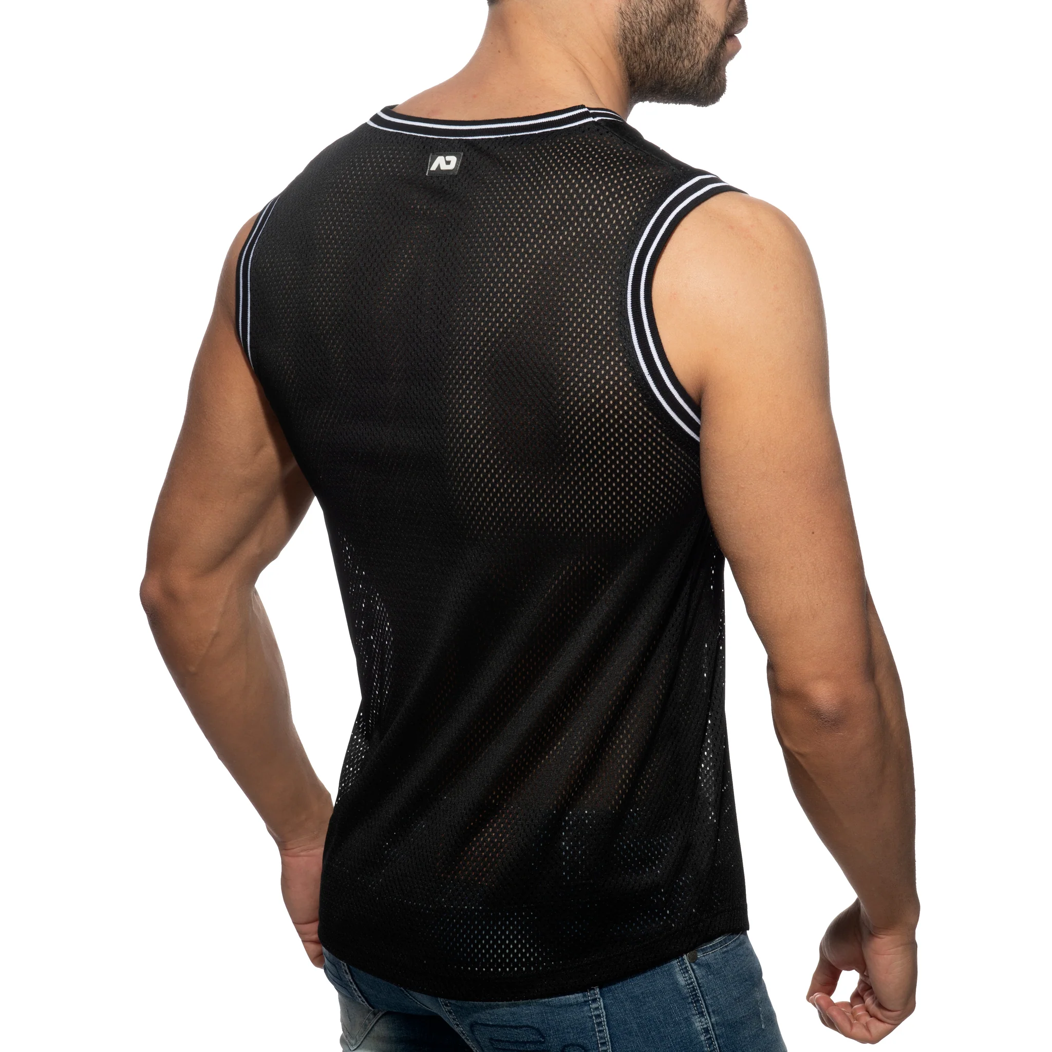 Addicted Slam V-Neck Sleeveless T-Shirt Black AD1281 - Image 3