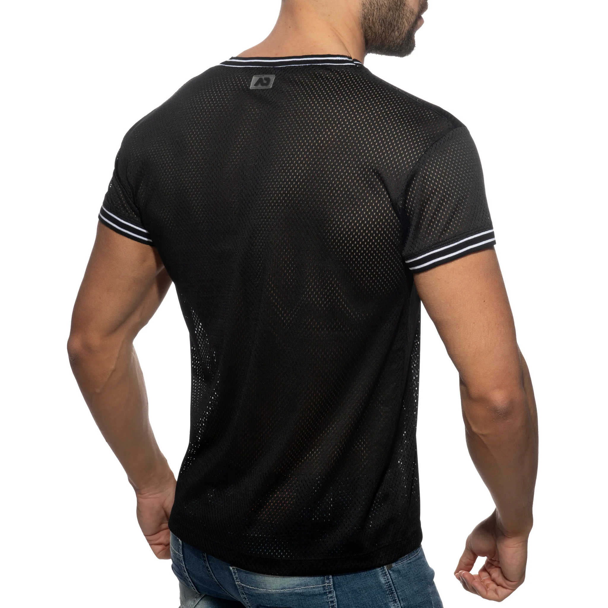 Addicted Slam V-Neck T-Shirt Black AD1280 - Image 3