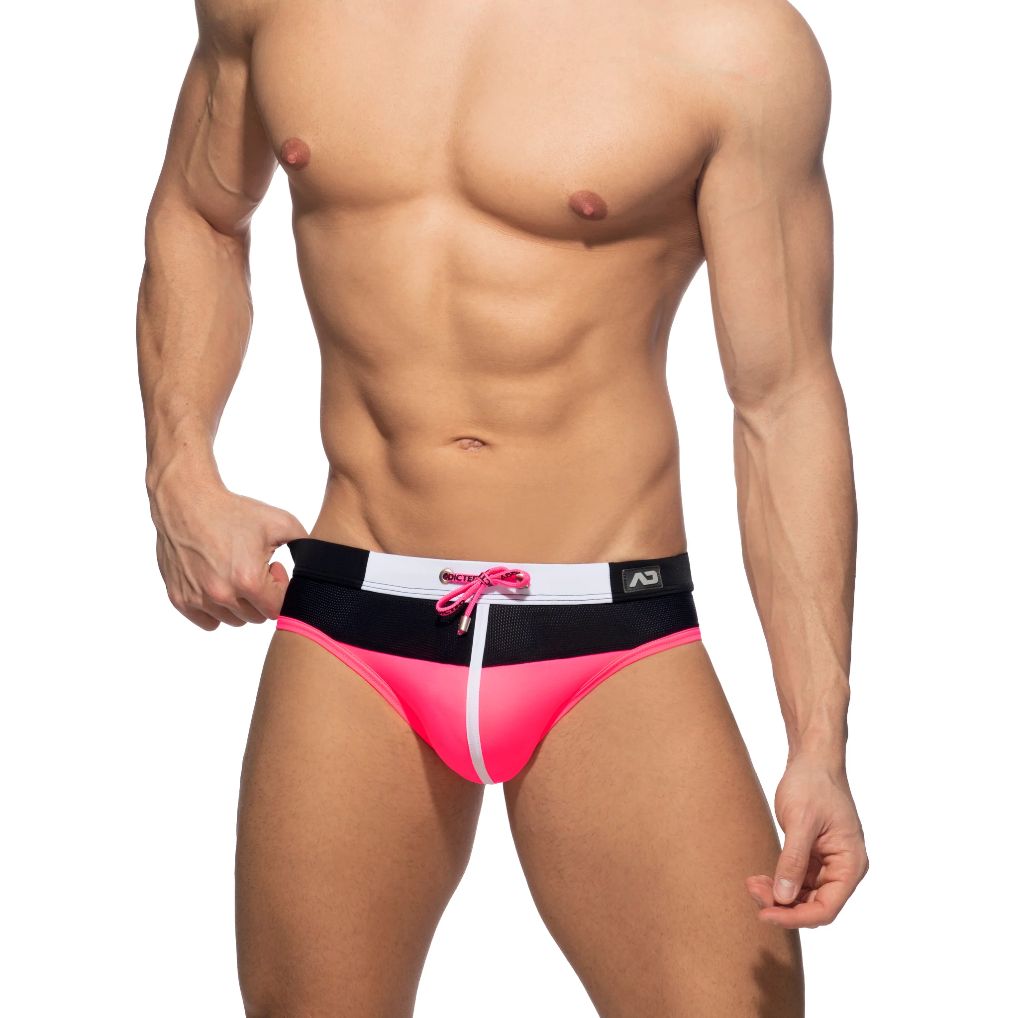 Addicted Spike Swim Brief Neon Pink ADS230 - Image 2