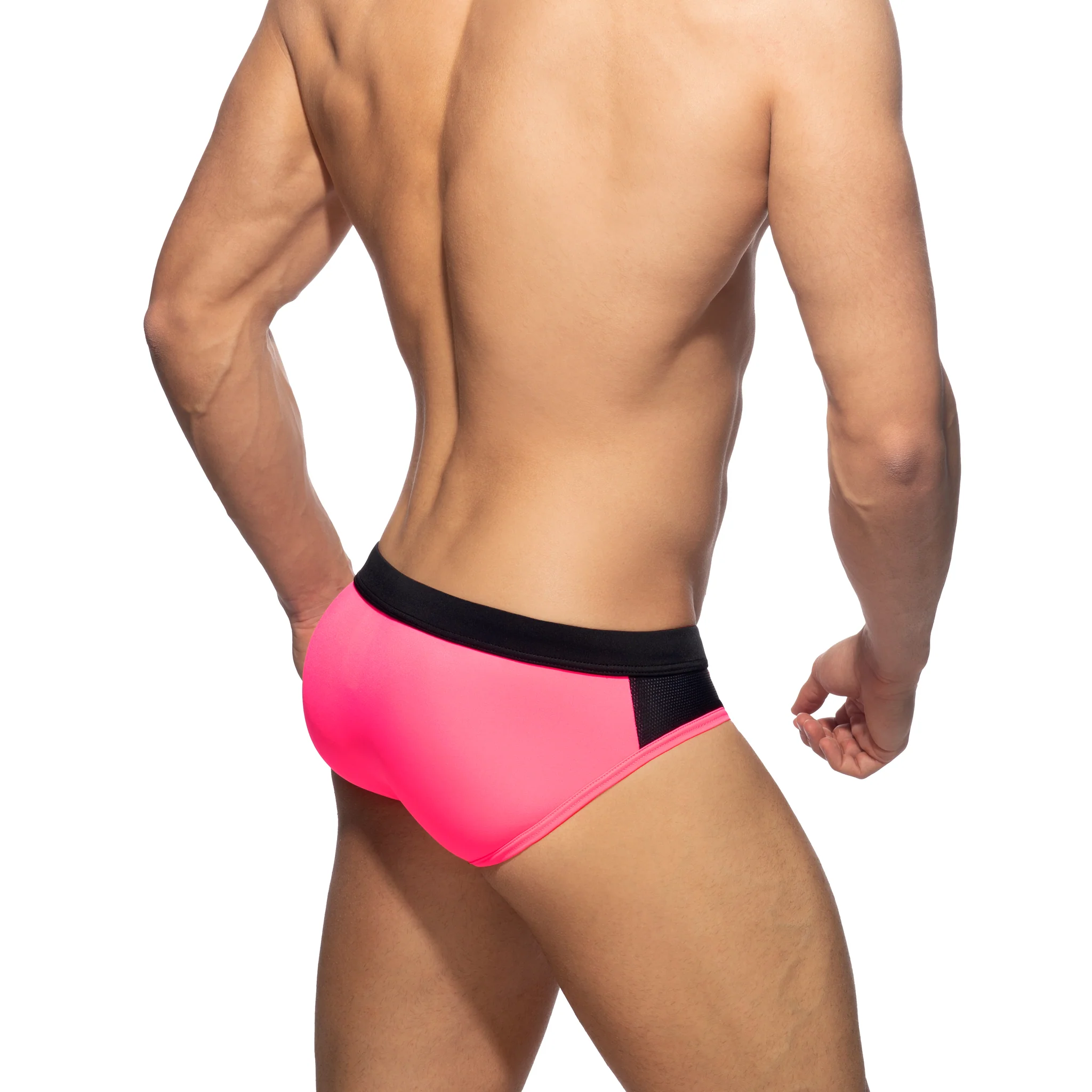 Addicted Spike Swim Brief Neon Pink ADS230 - Image 3