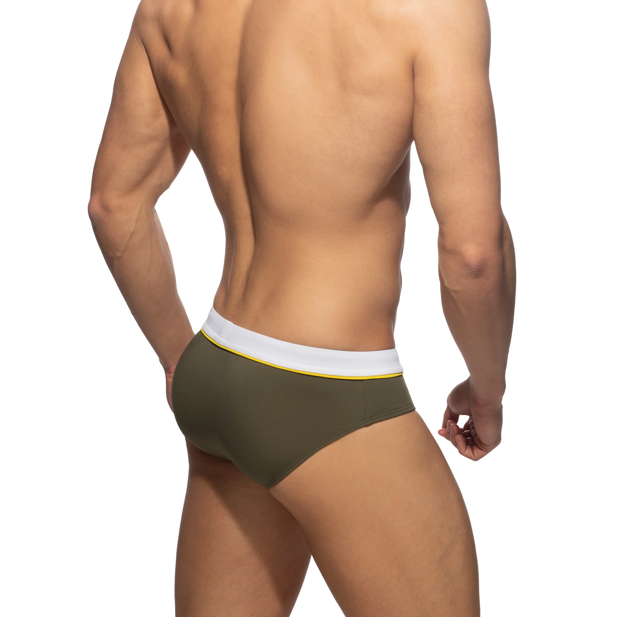 Addicted Sport Detail Binding Brief Khaki ADS109 - Image 3