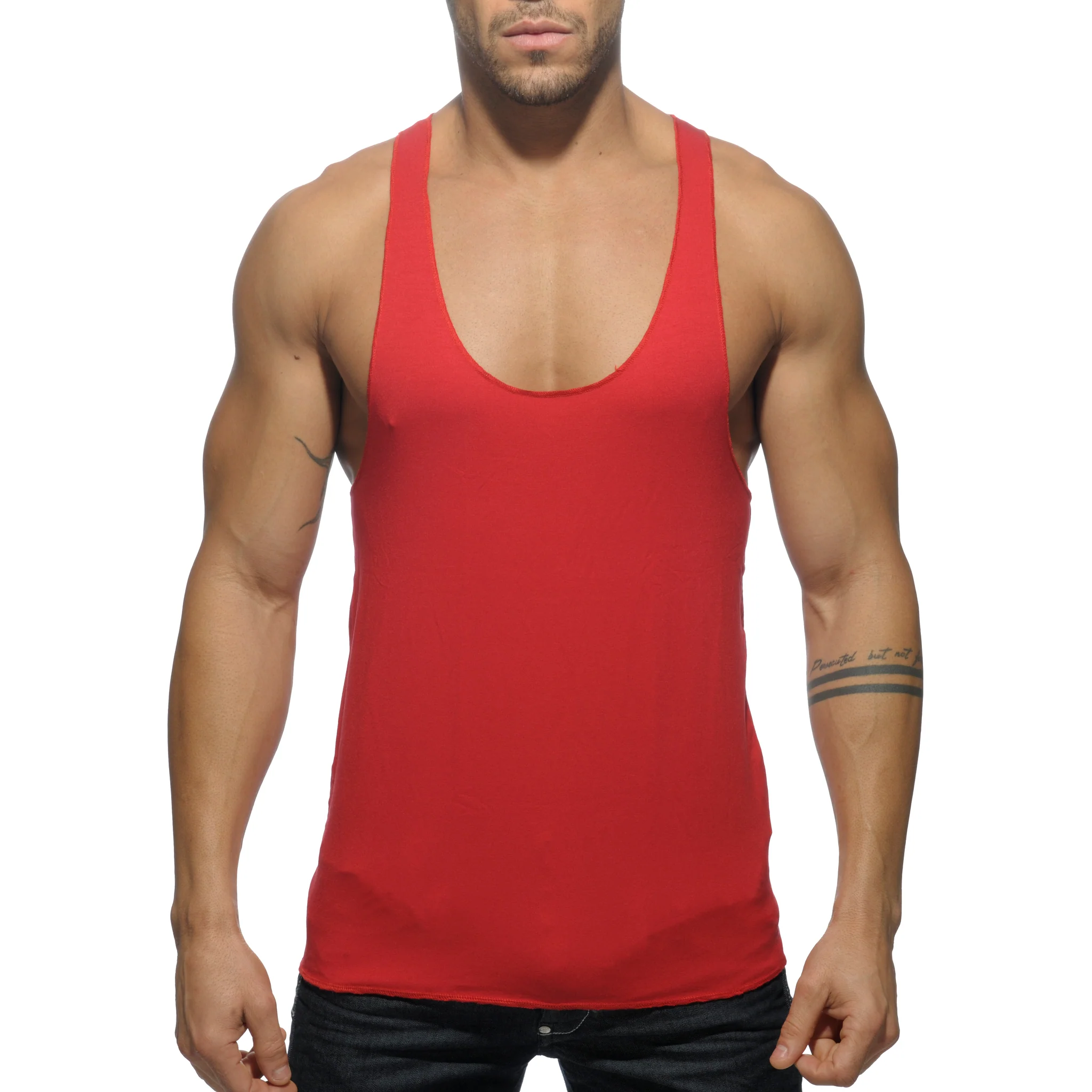 Addicted Tank Back Printed Red AD340 - Image 2