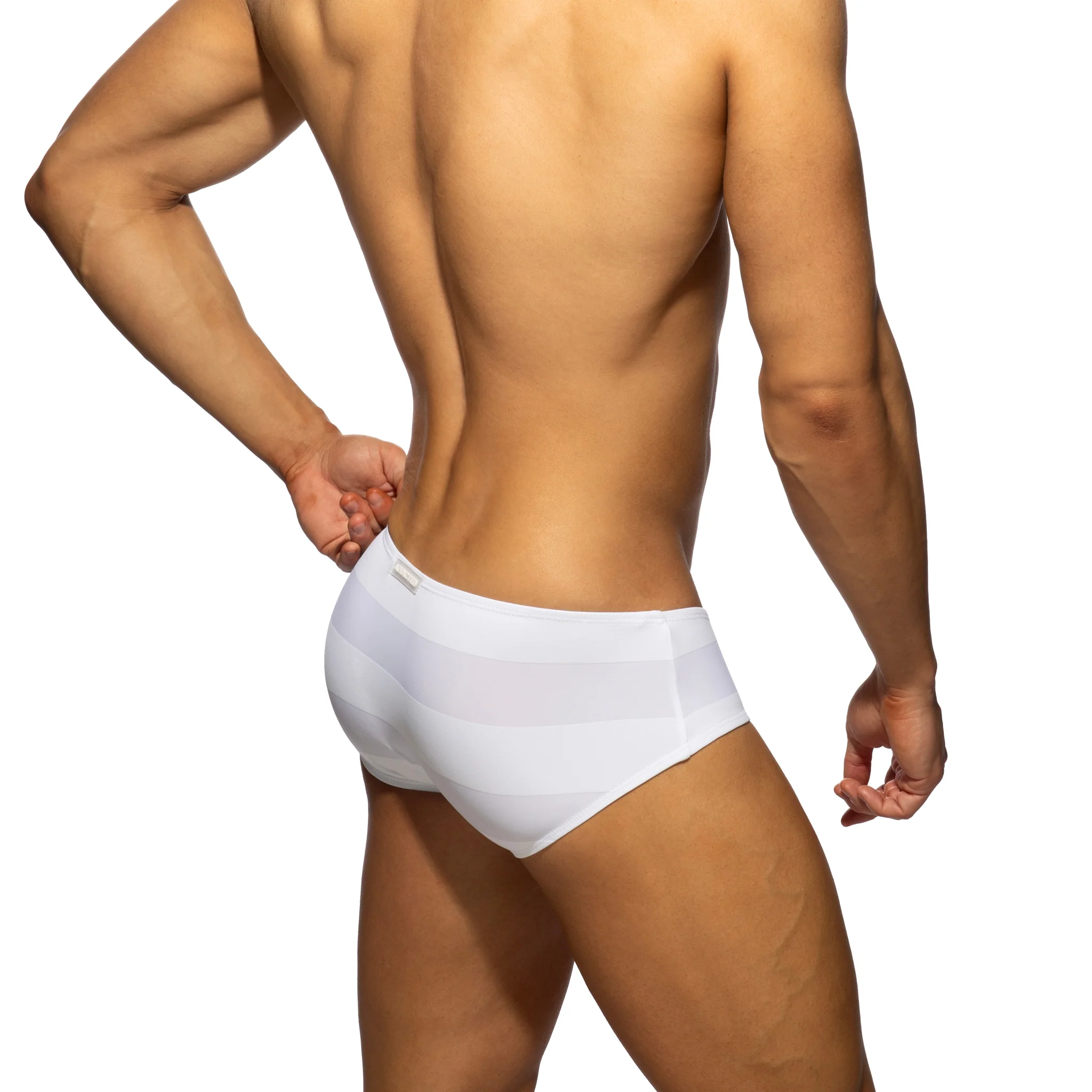 Addicted Thick Stripes Brief White AD1423 - Image 3