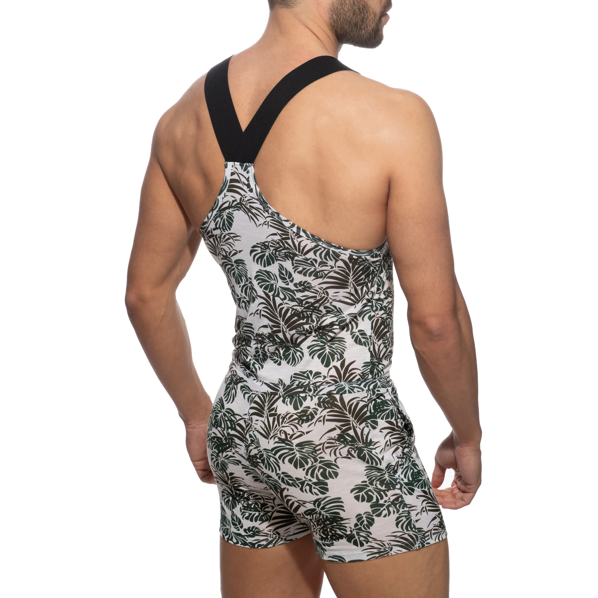Addicted Tropicana Overalls Khaki AD1265 - Image 3