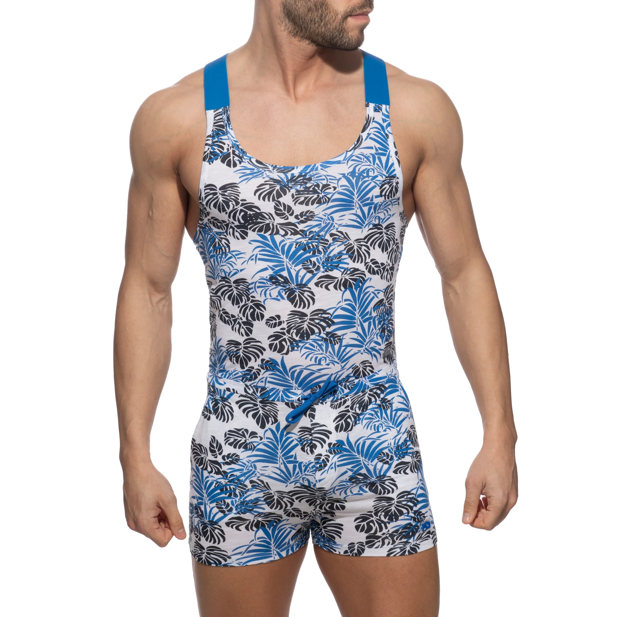 Addicted Tropicana Overalls Royal Blue AD1265 - Image 2