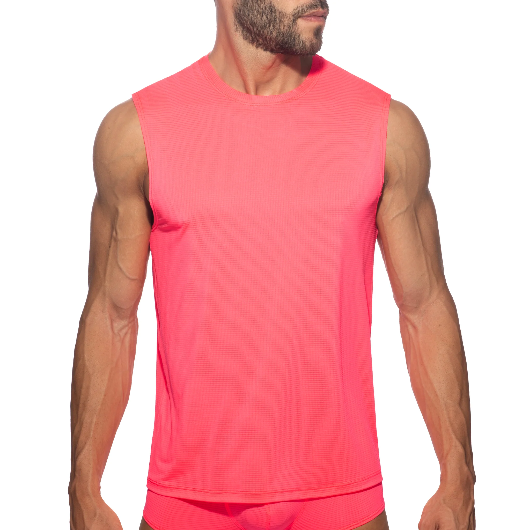 Addicted Veloz Dry Tank Top Neon Pink AD1328 - Image 2