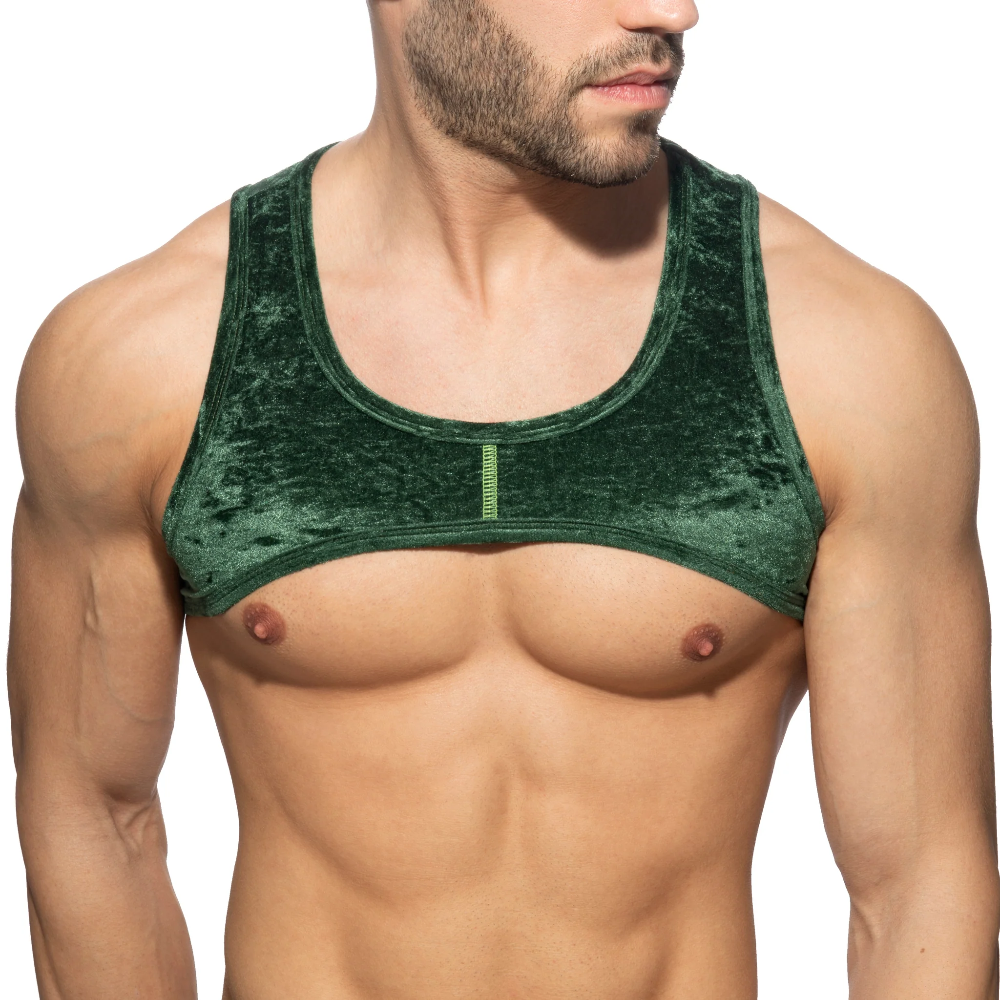 Addicted Velvet Shady Harness Green AD1236 - Image 2