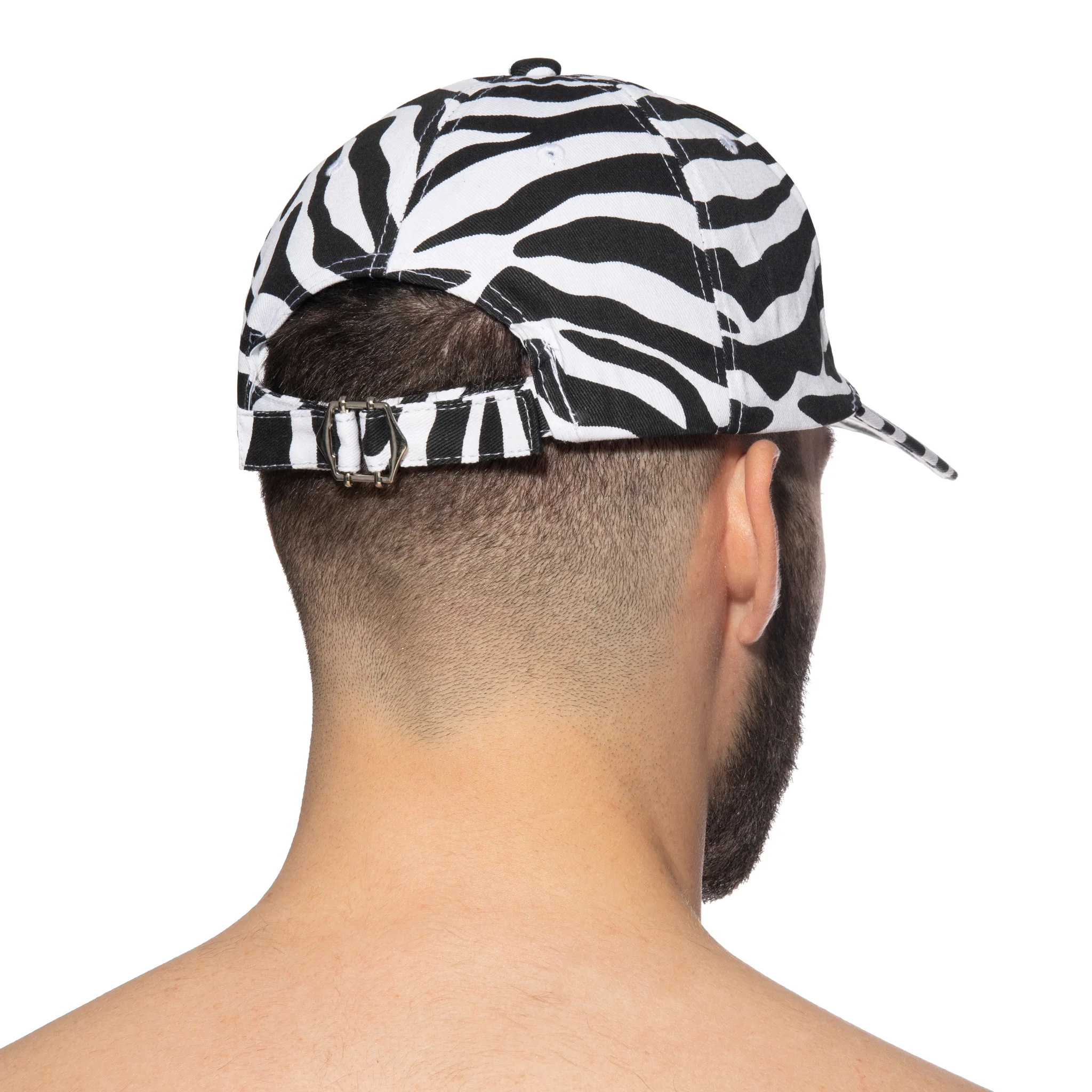 Addicted Zebra Print Cap Black AD1196 - Image 3