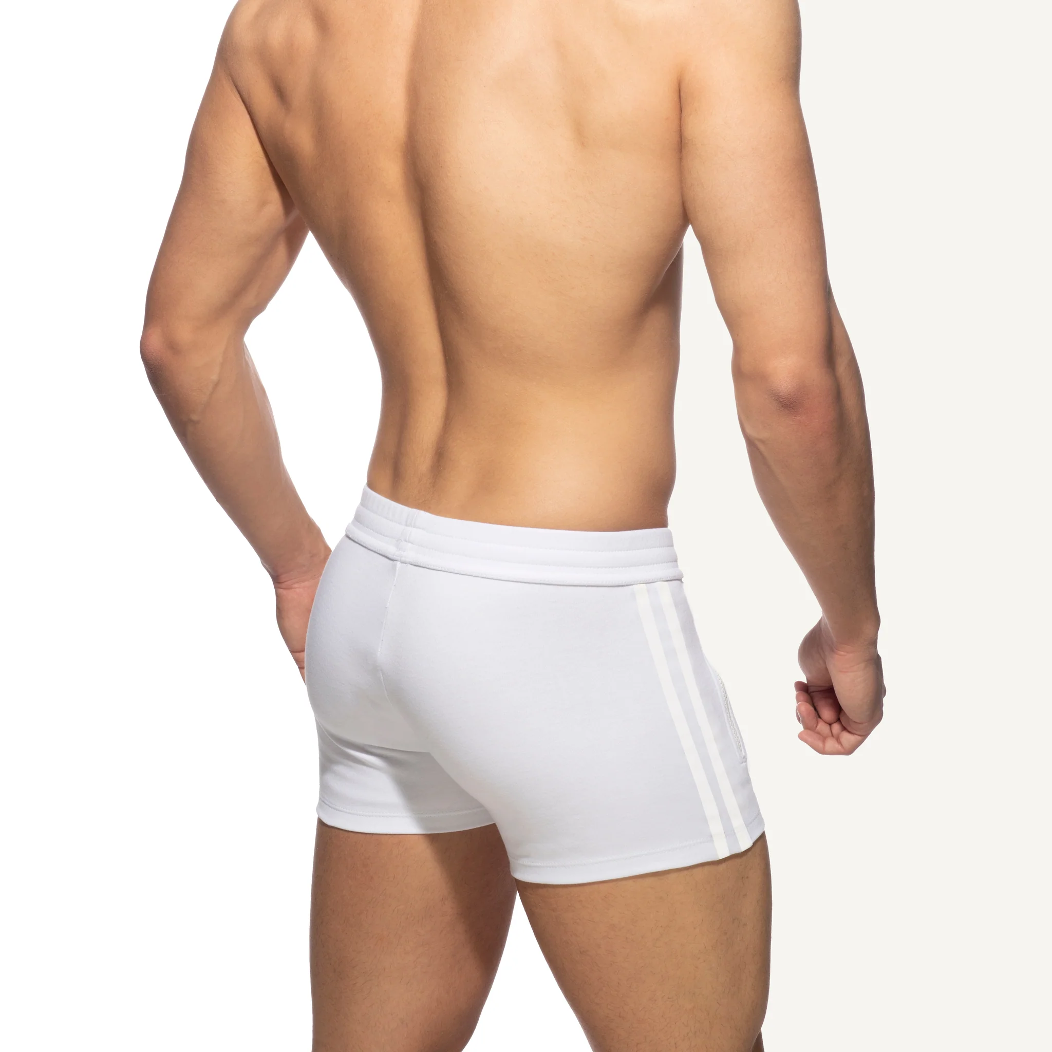 Addicted Zip Pocket Sports Short White AD1002 - Image 3