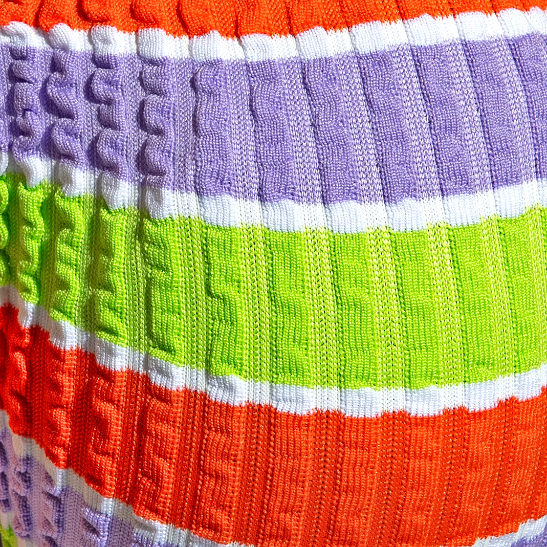 ES Collection 70's Stripes Swim G-String Neon Orange 2622 - Image 4