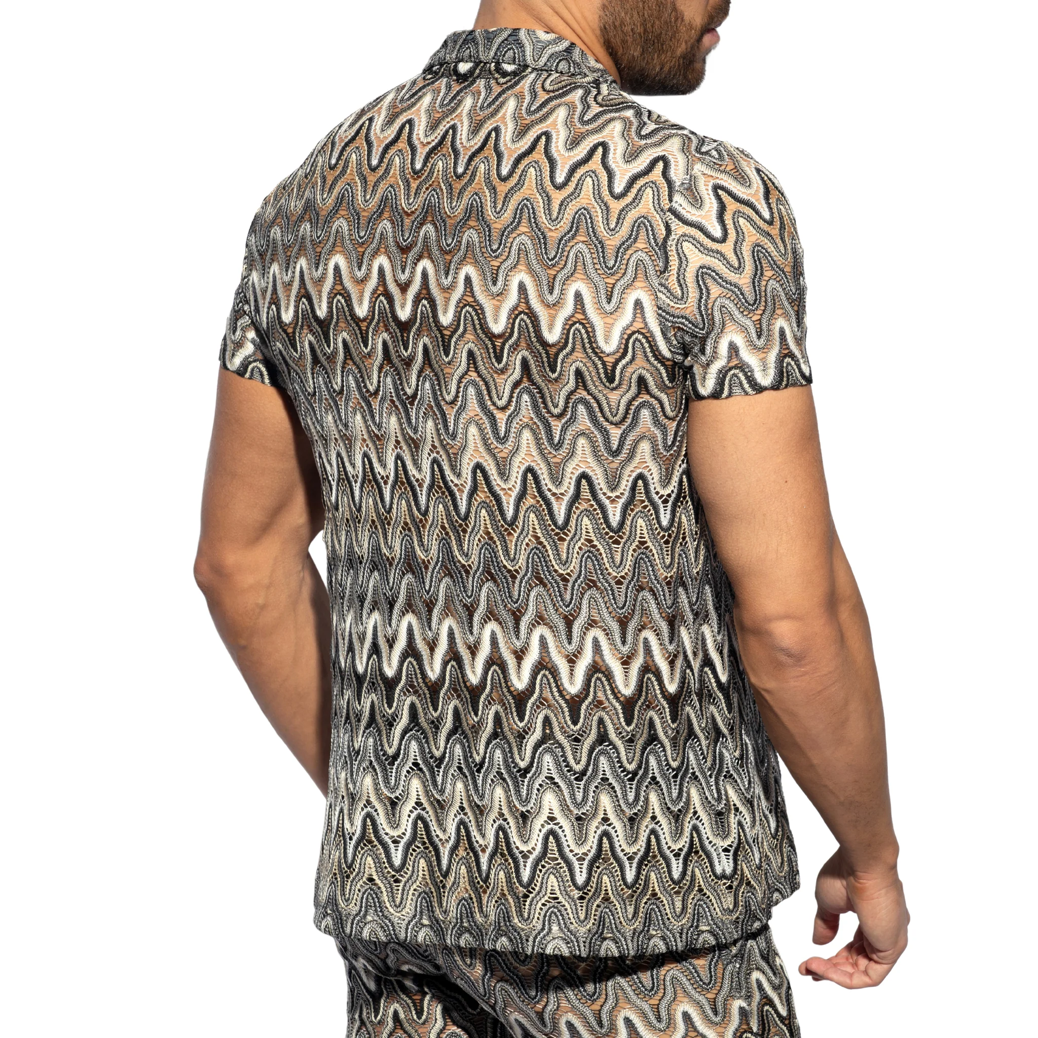 ES Collection Adana Shirt Brown SHT028 - Image 3