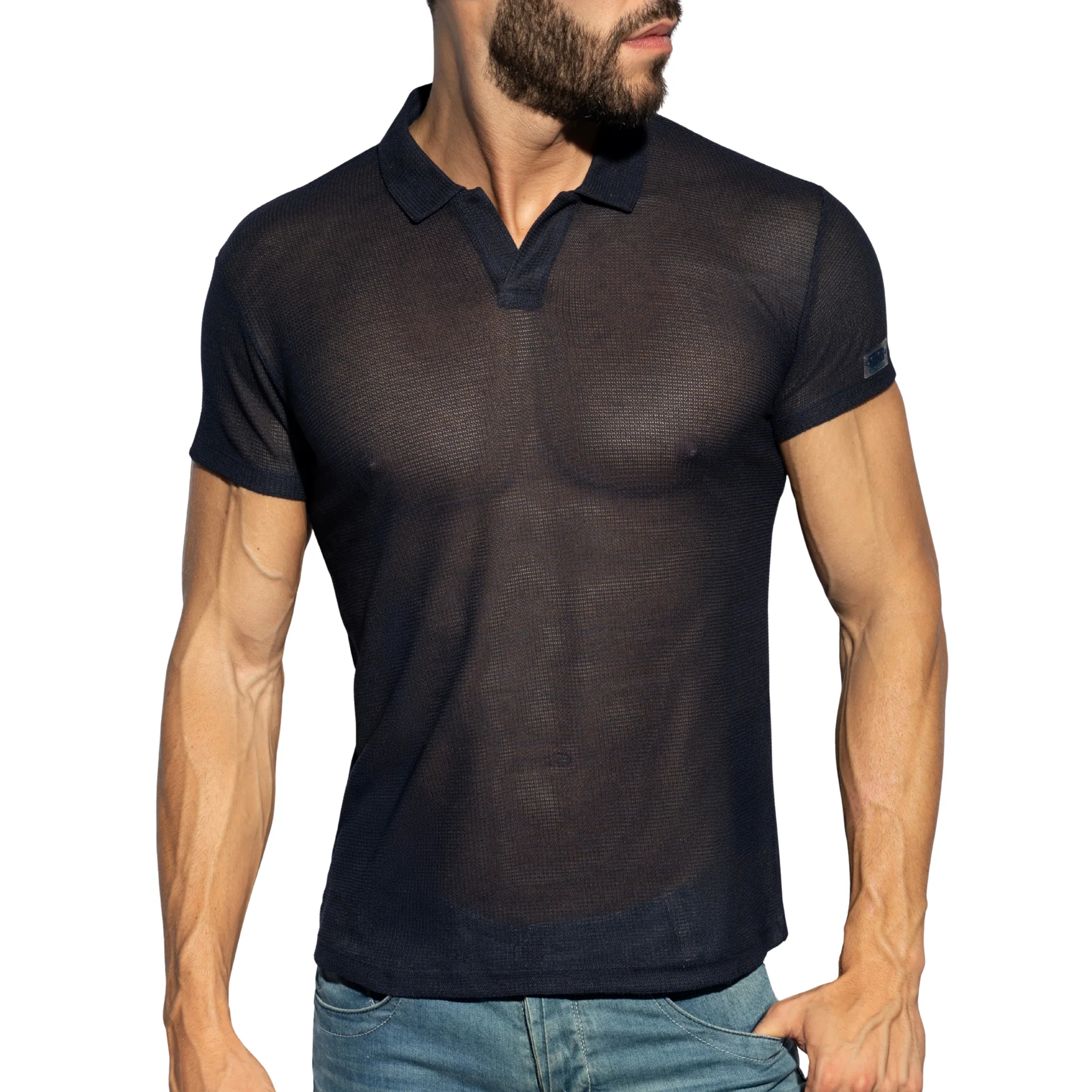 ES Collection Avant-Garde Polo Shirt Navy POLO37 - Image 2
