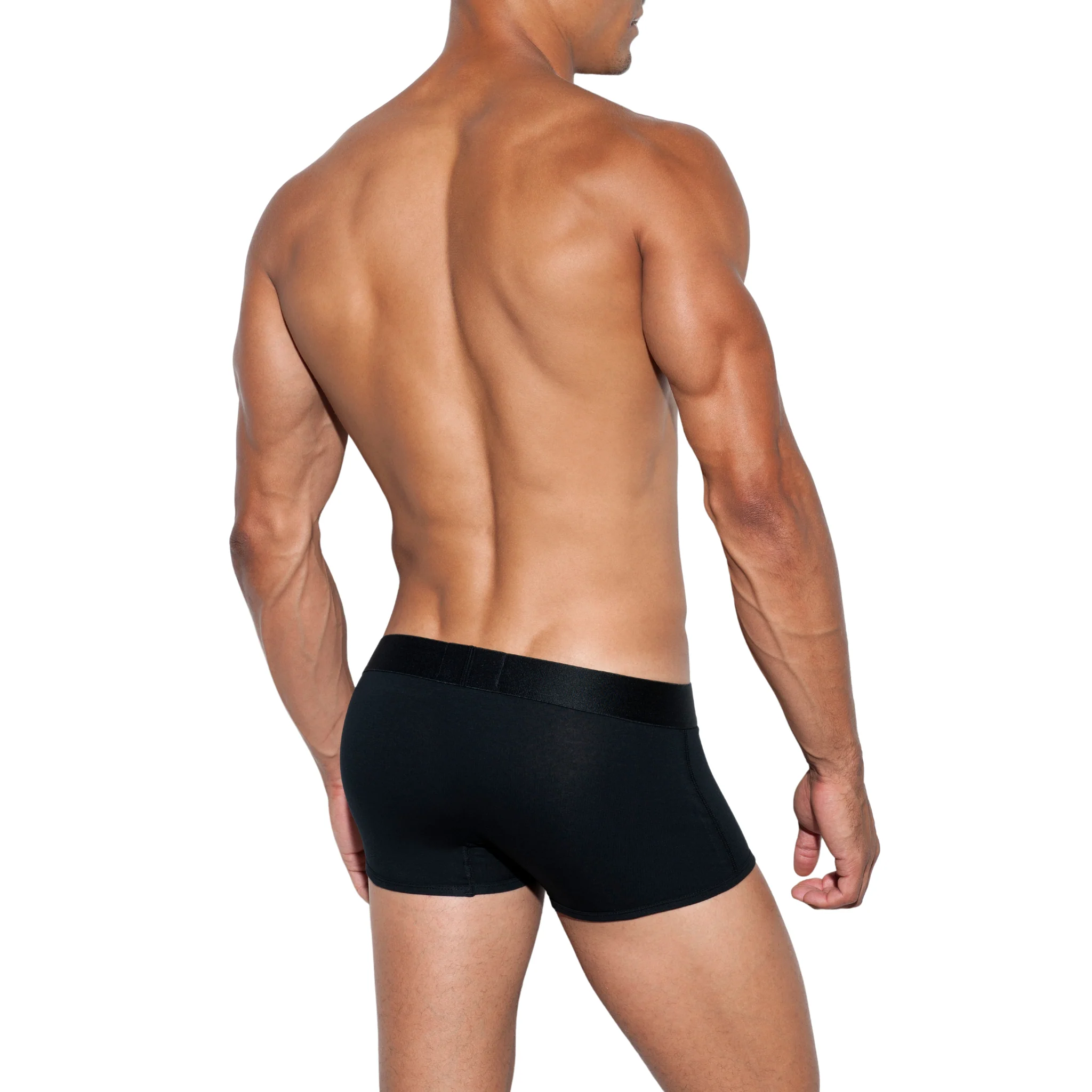 ES Collection Basic Cotton Boxer Black UN213 - Image 3