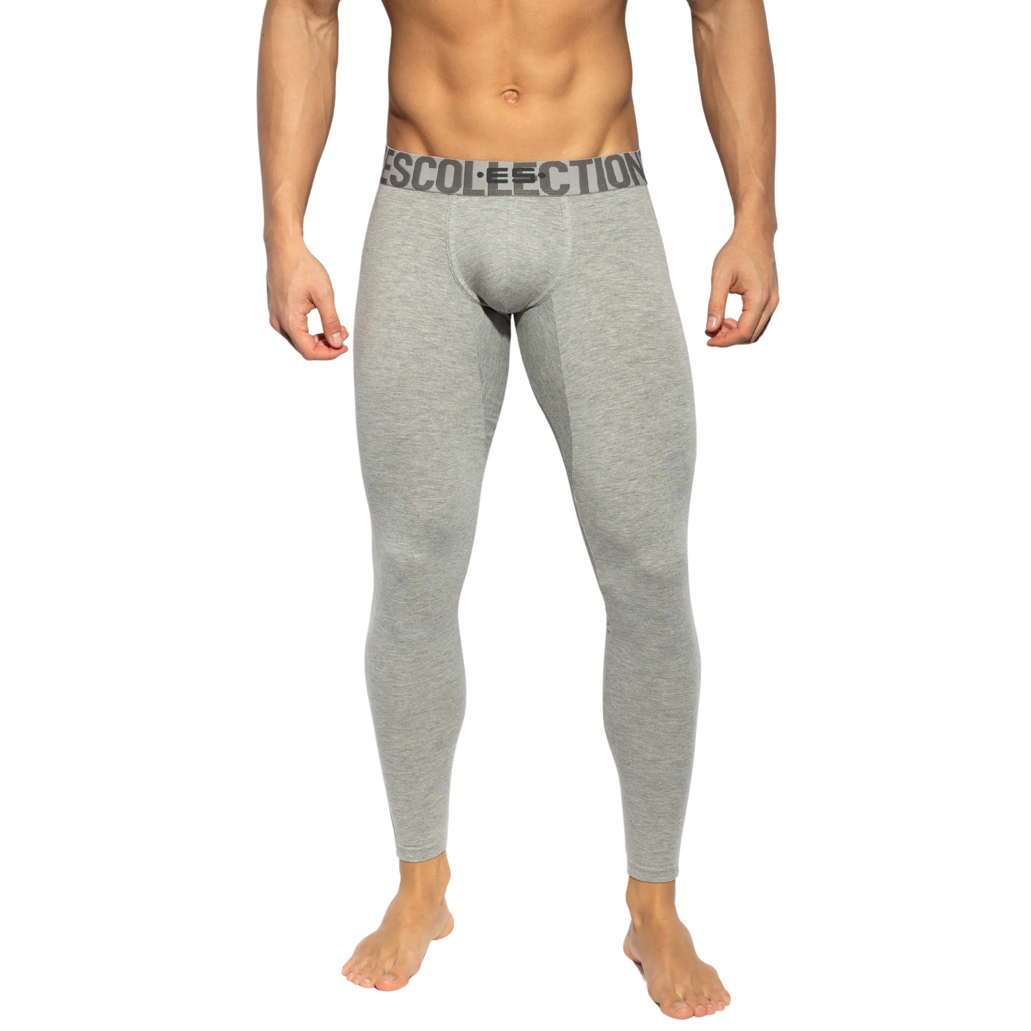 ES Collection Basic Cotton Long John Heather Grey UN411 - Image 2