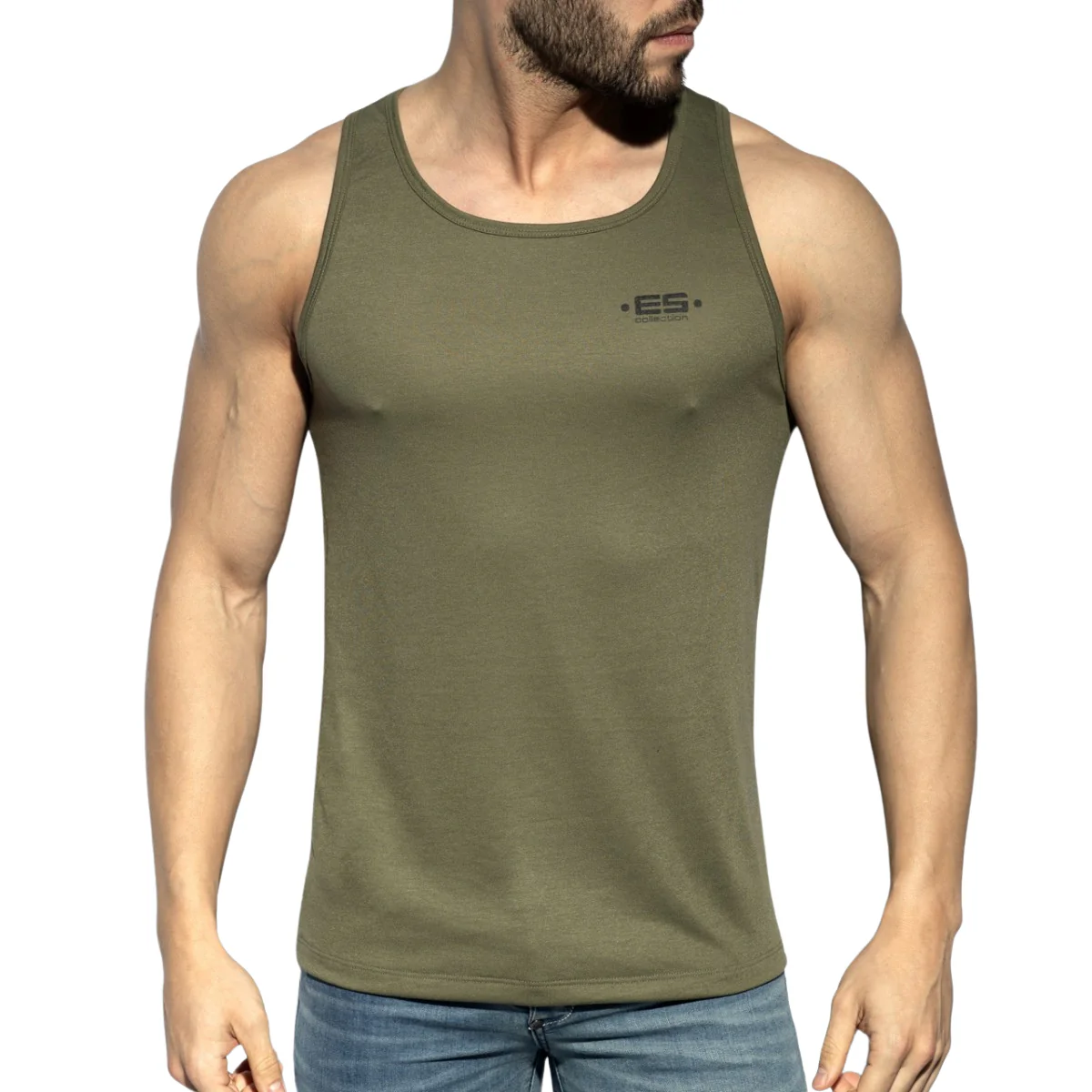 ES Collection Basic Tanktop Khaki TS119 - Image 2