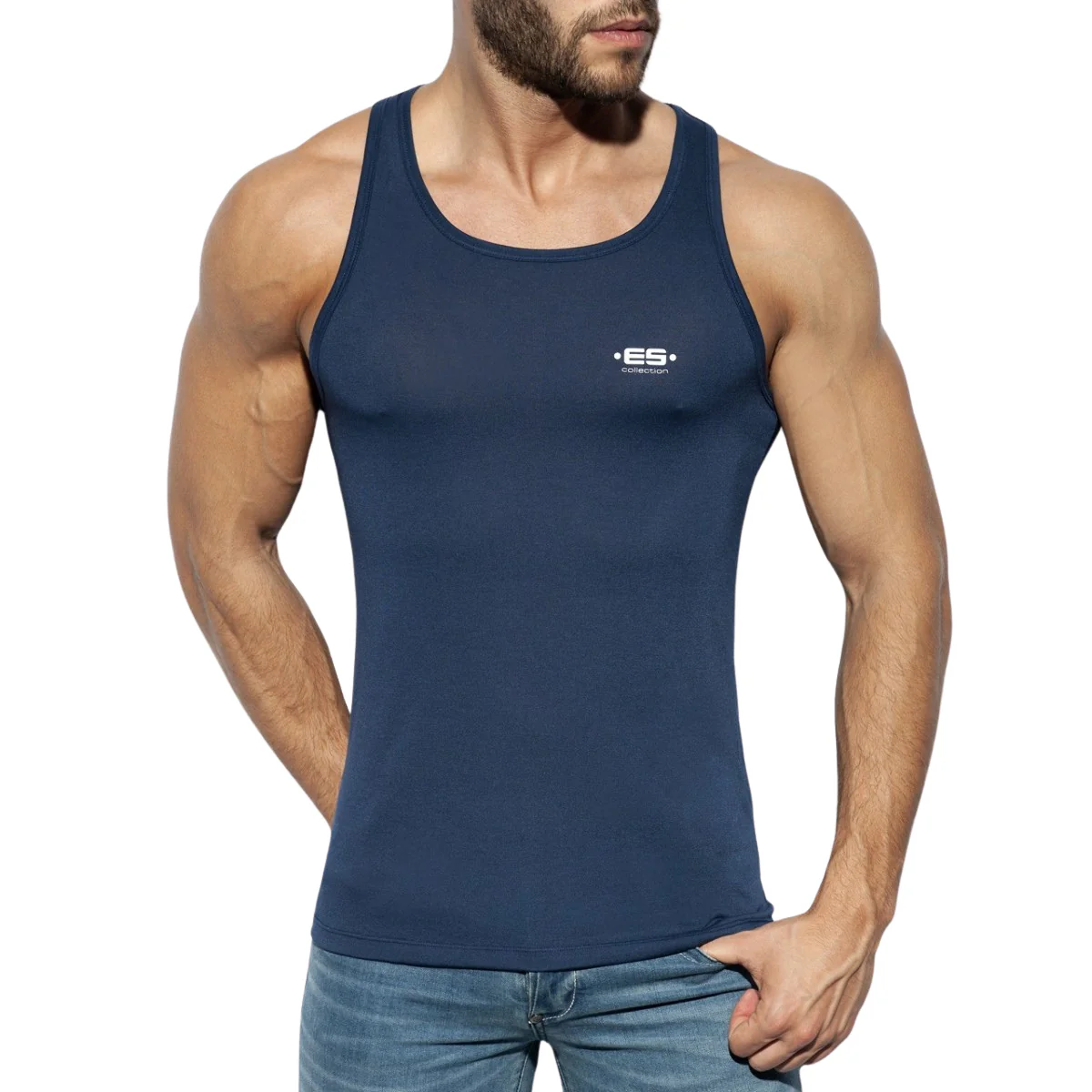 ES Collection Basic Tanktop Navy TS119 - Image 2