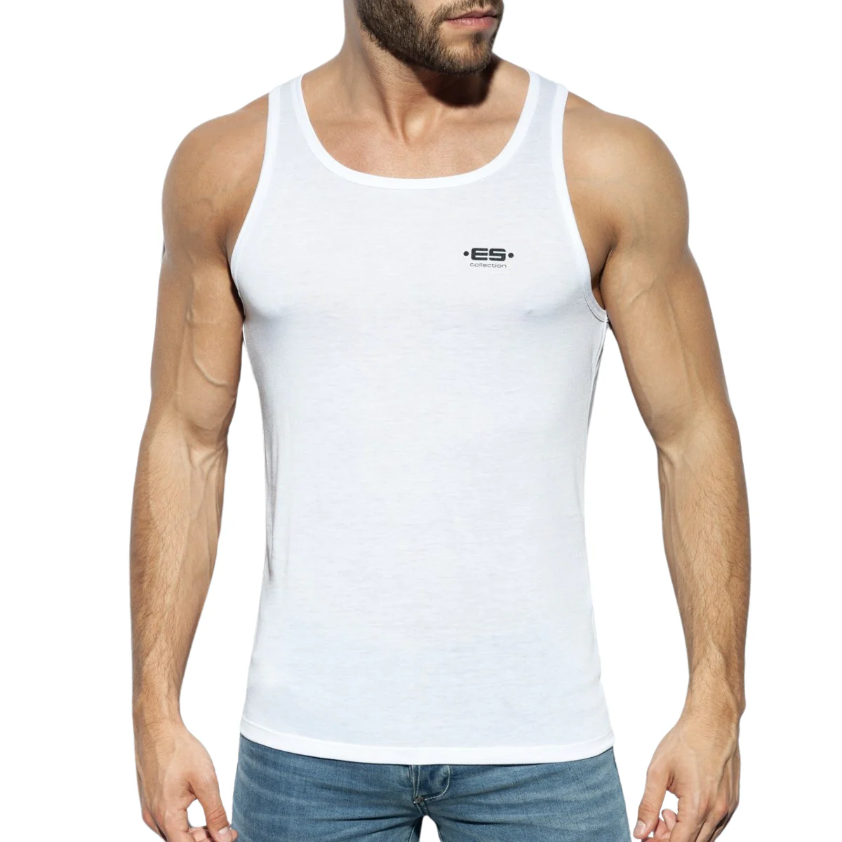 ES Collection Basic Tanktop White TS119 - Image 2