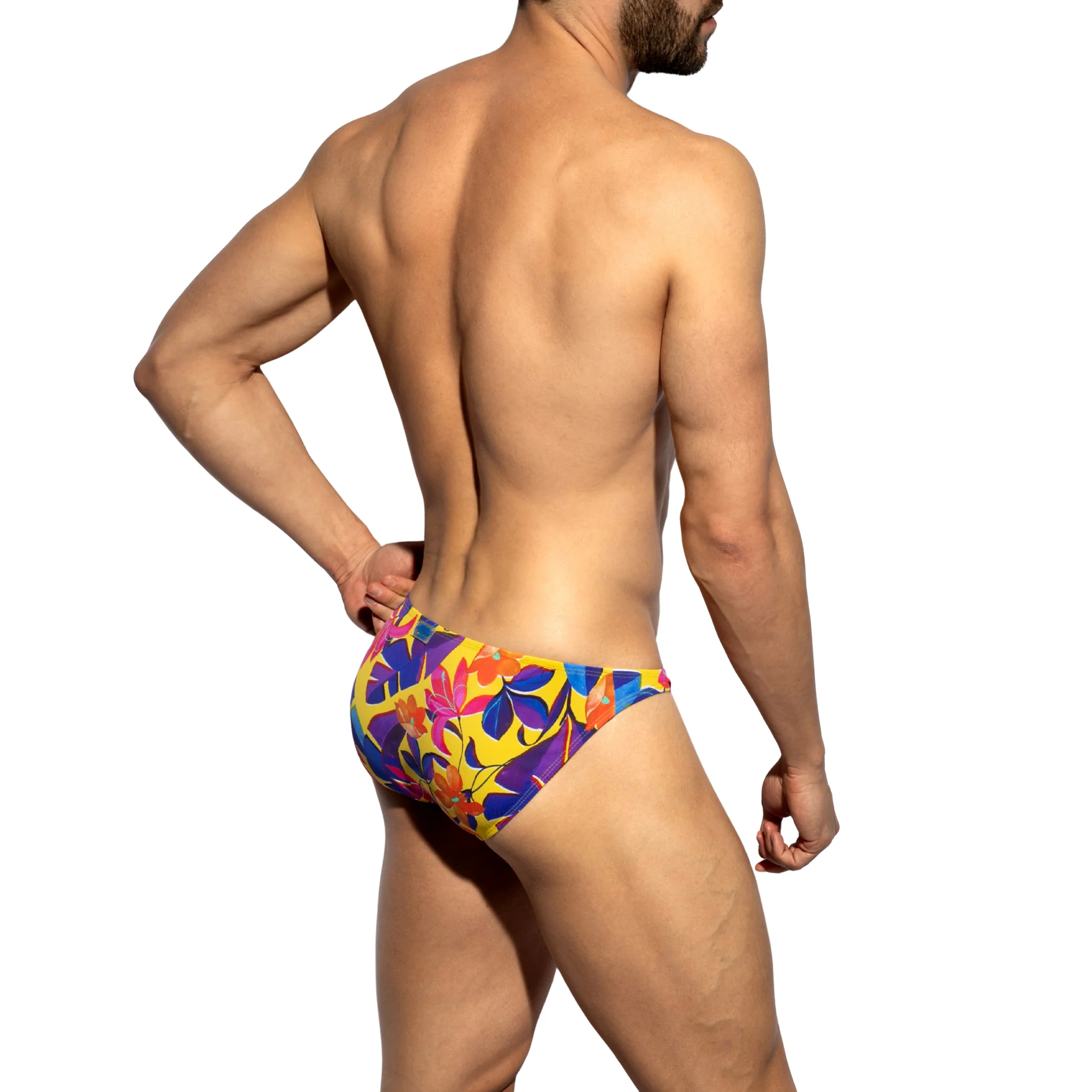 ES Collection Bold Flowers Bikini Brief Yellow UN662 - Image 3