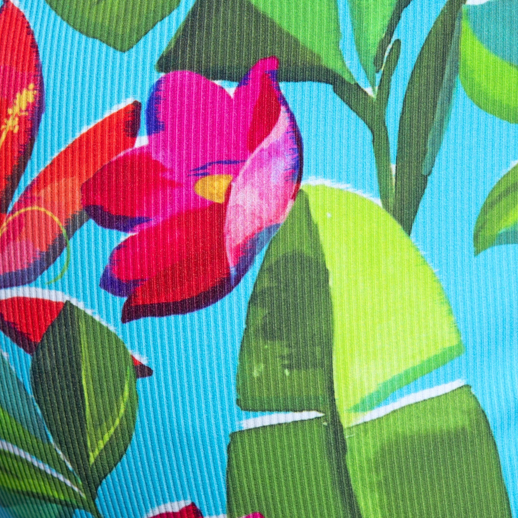 ES Collection Bold Flowers Thong Turquoise UN664 - Image 4