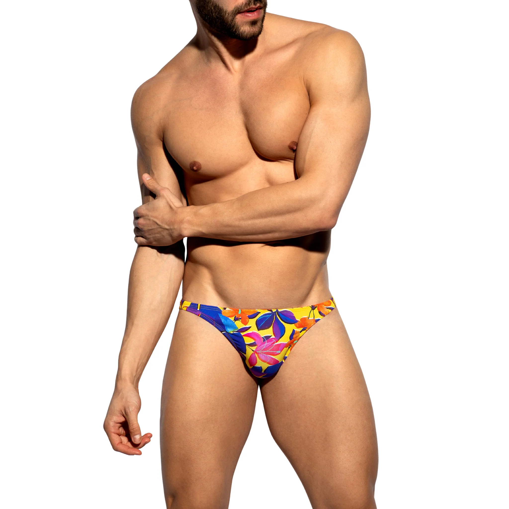ES Collection Bold Flowers Thong Yellow UN664 - Image 2
