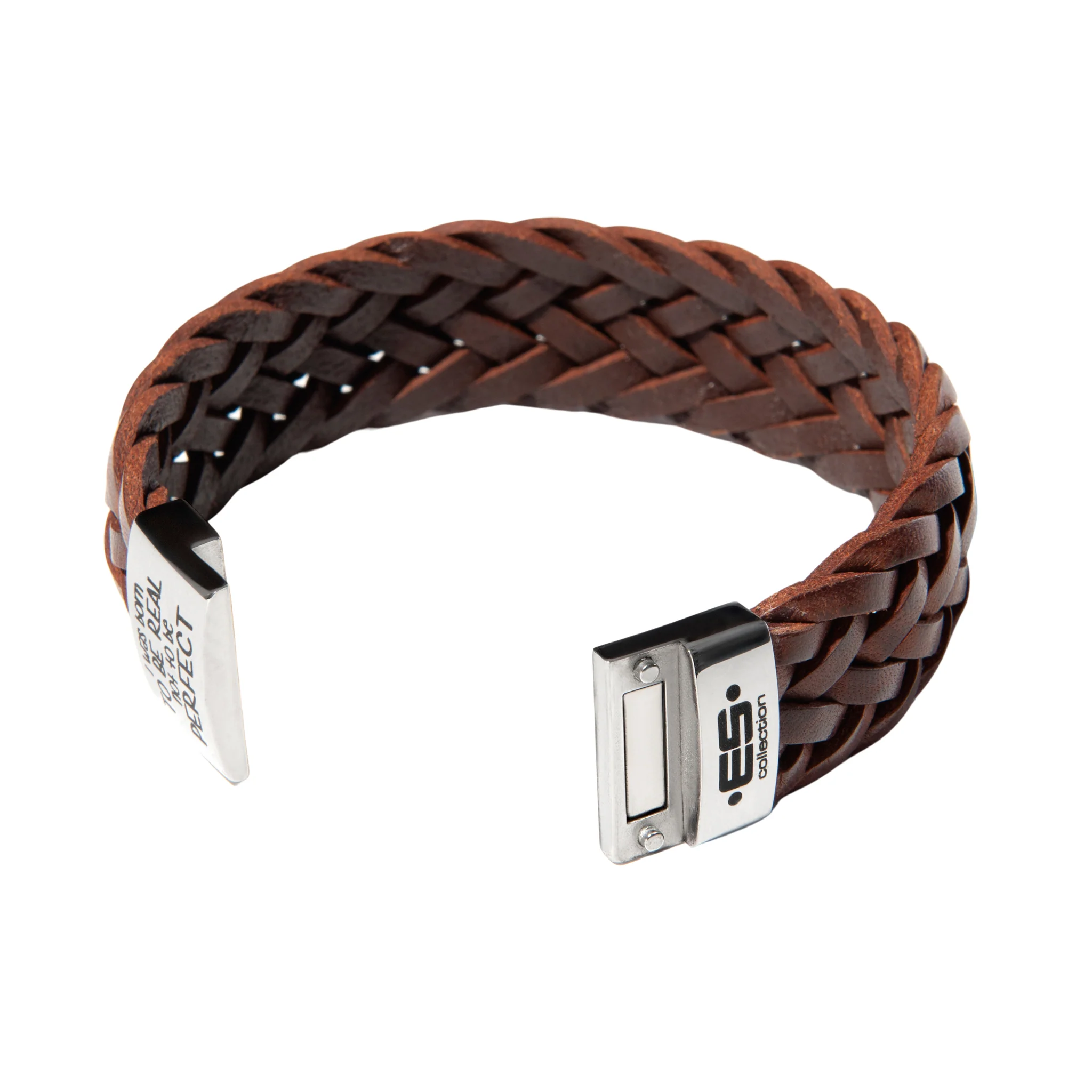 ES Collection Born Leather Bracelet Brown AC079 - Image 3