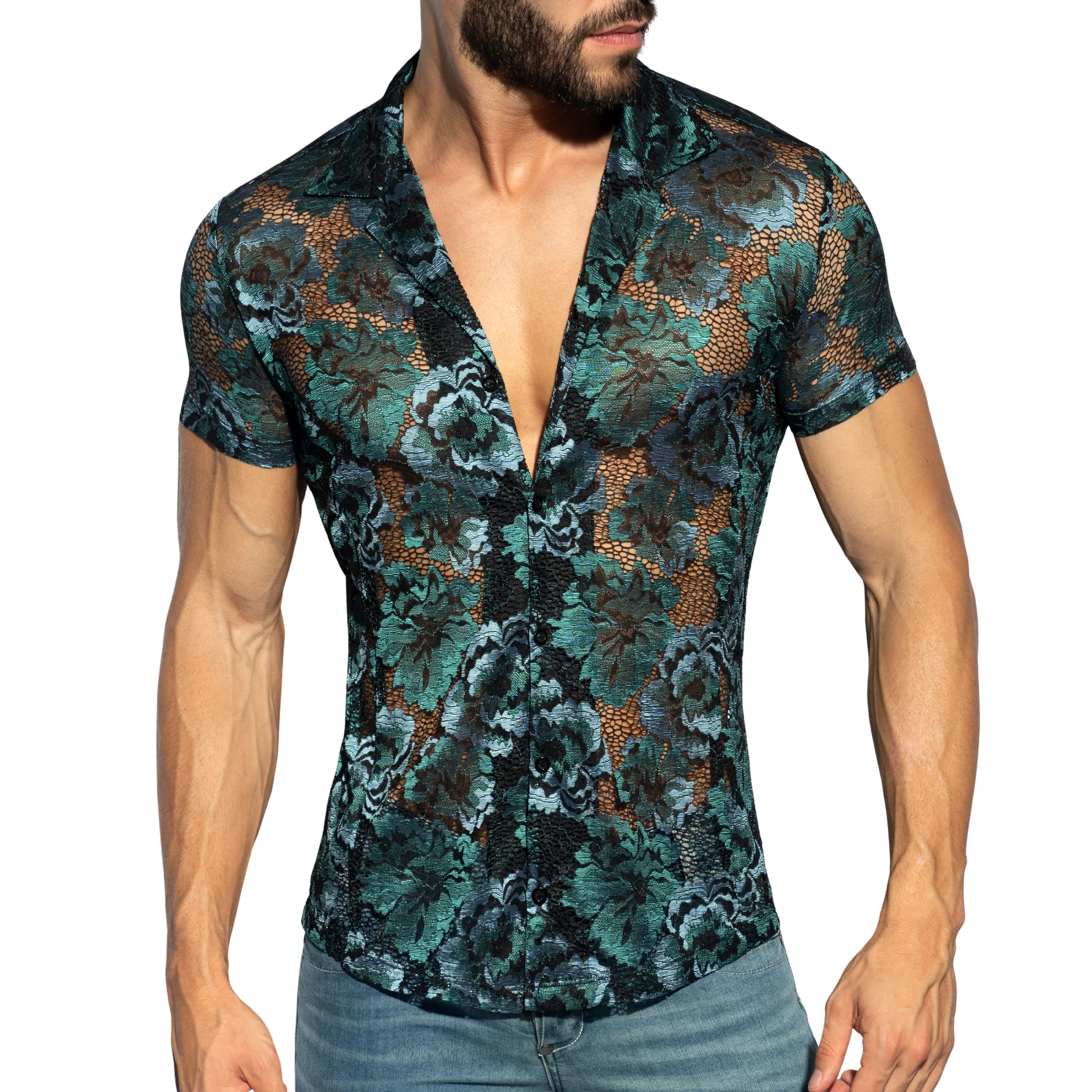 ES Collection Botanic Garden Shirt Black SHT032 - Image 2