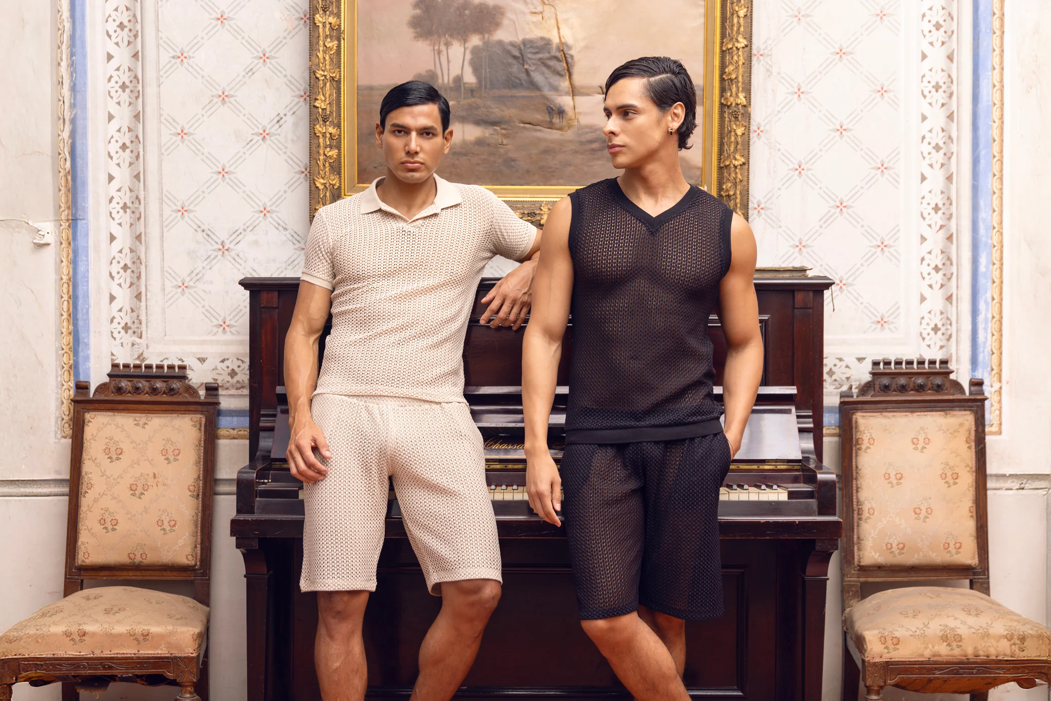 ES Collection Brisa Polo Shirt Beige POLO36 - Image 5