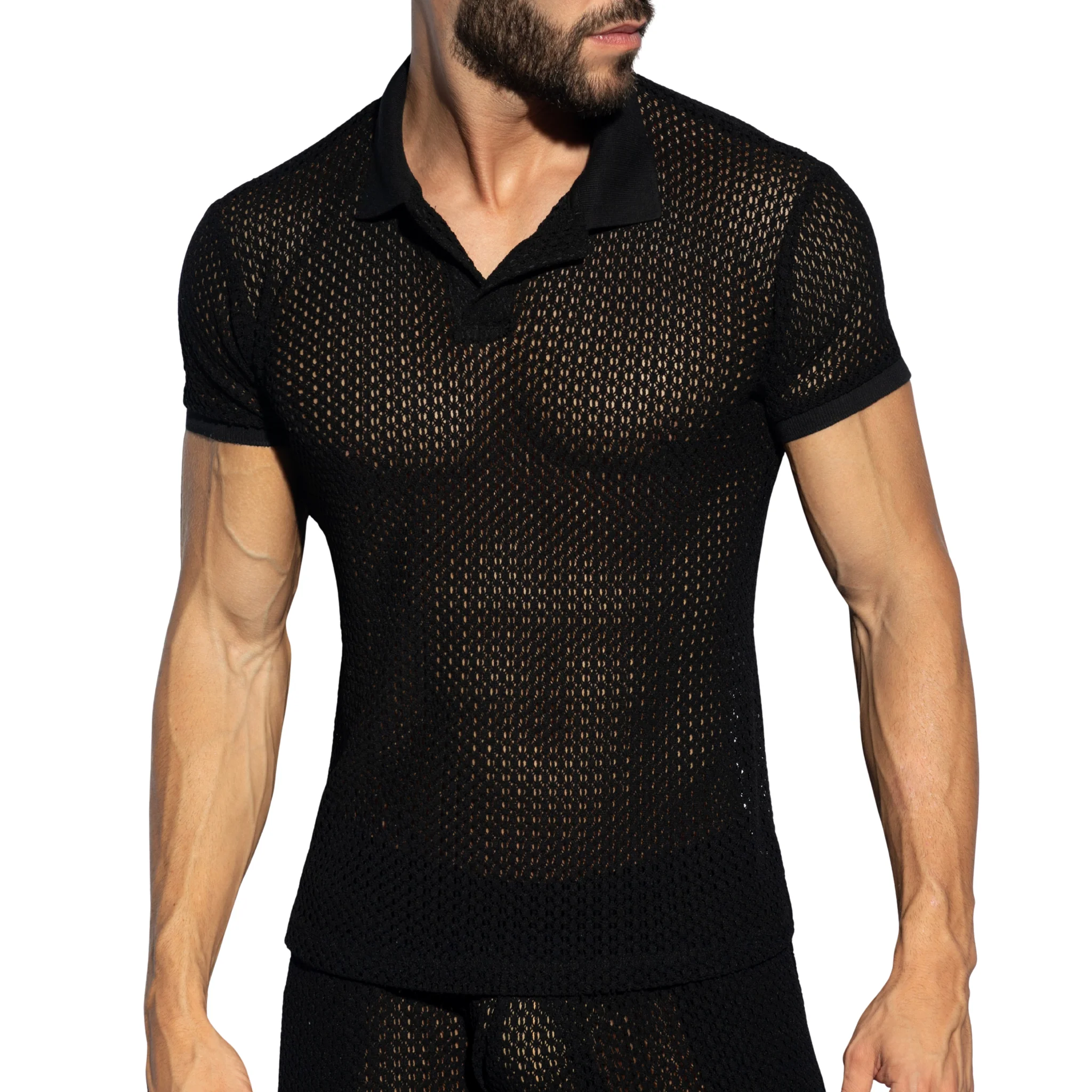 ES Collection Brisa Polo Shirt Black POLO36 - Image 2
