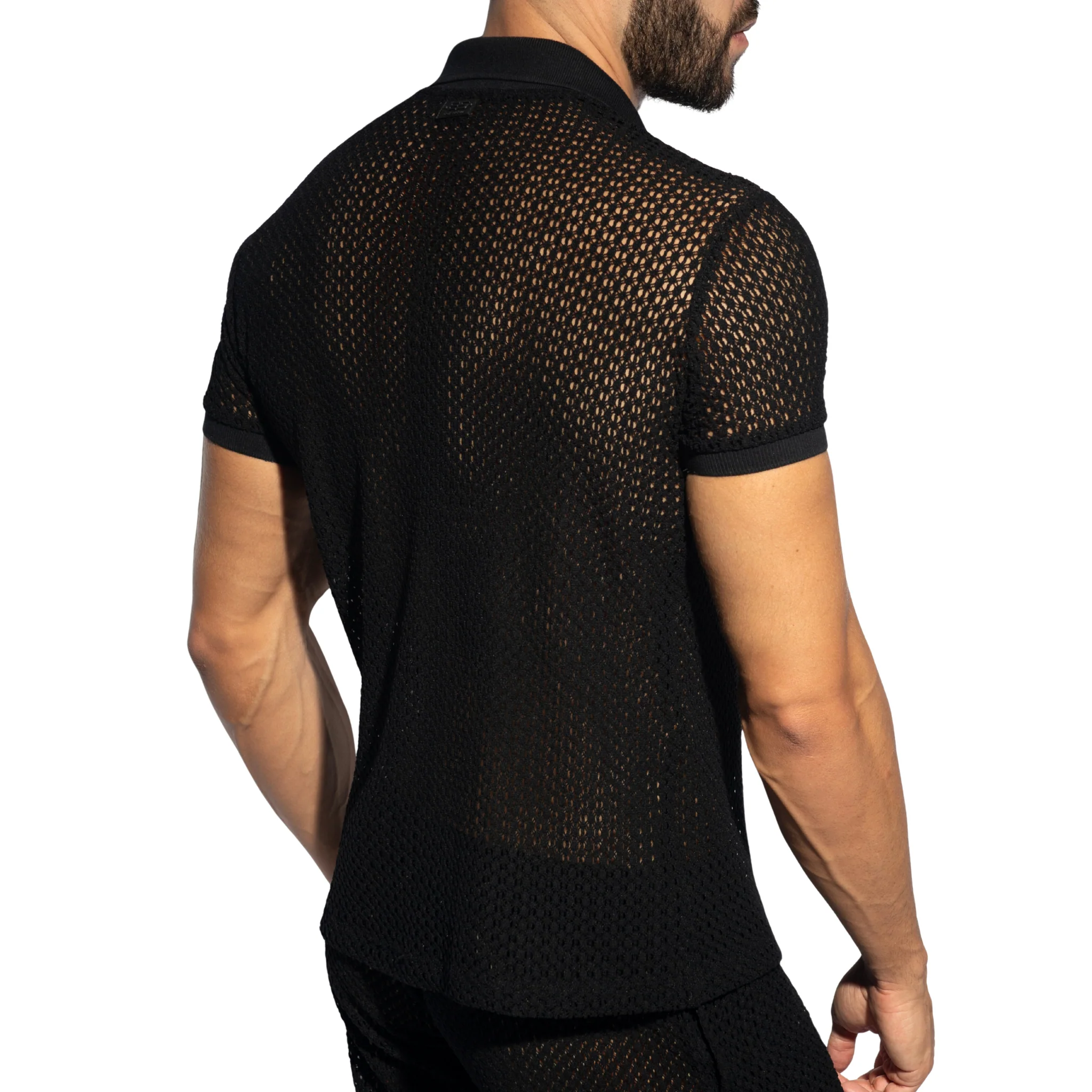 ES Collection Brisa Polo Shirt Black POLO36 - Image 3