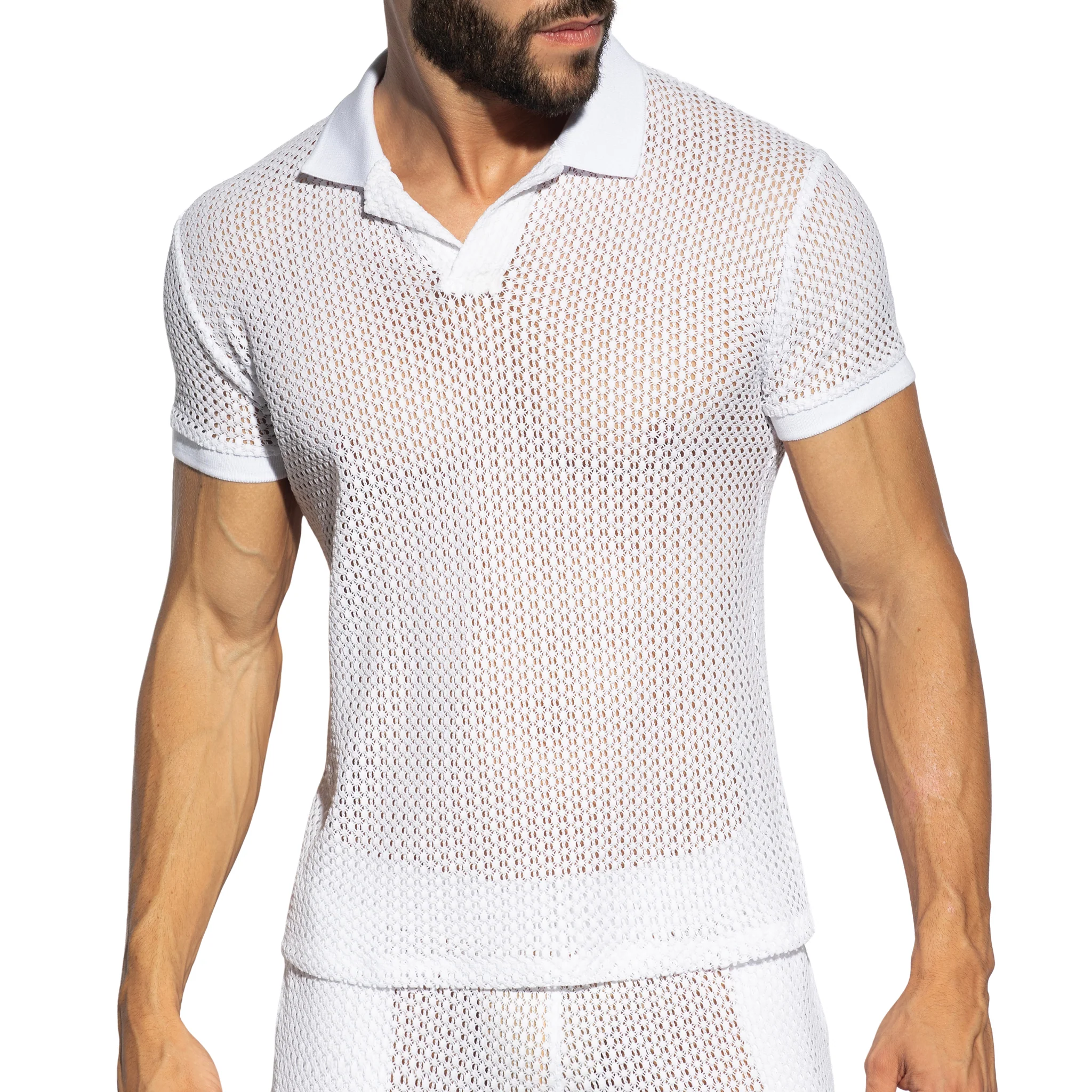 ES Collection Brisa Polo Shirt White POLO36 - Image 2