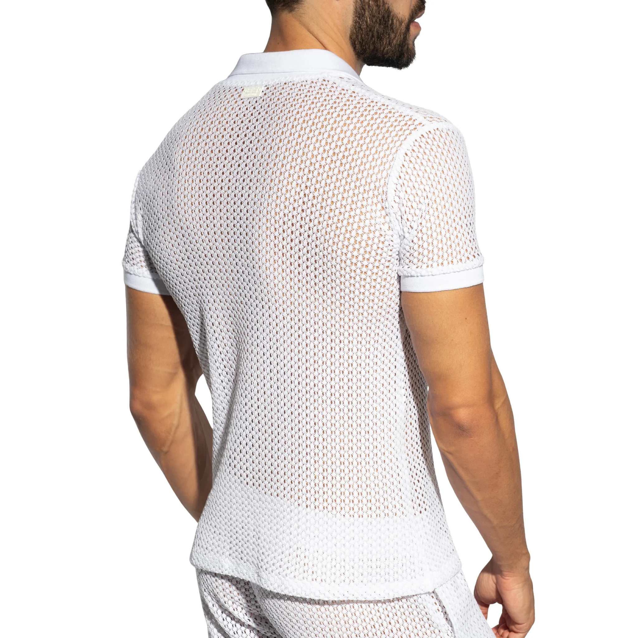 ES Collection Brisa Polo Shirt White POLO36 - Image 3