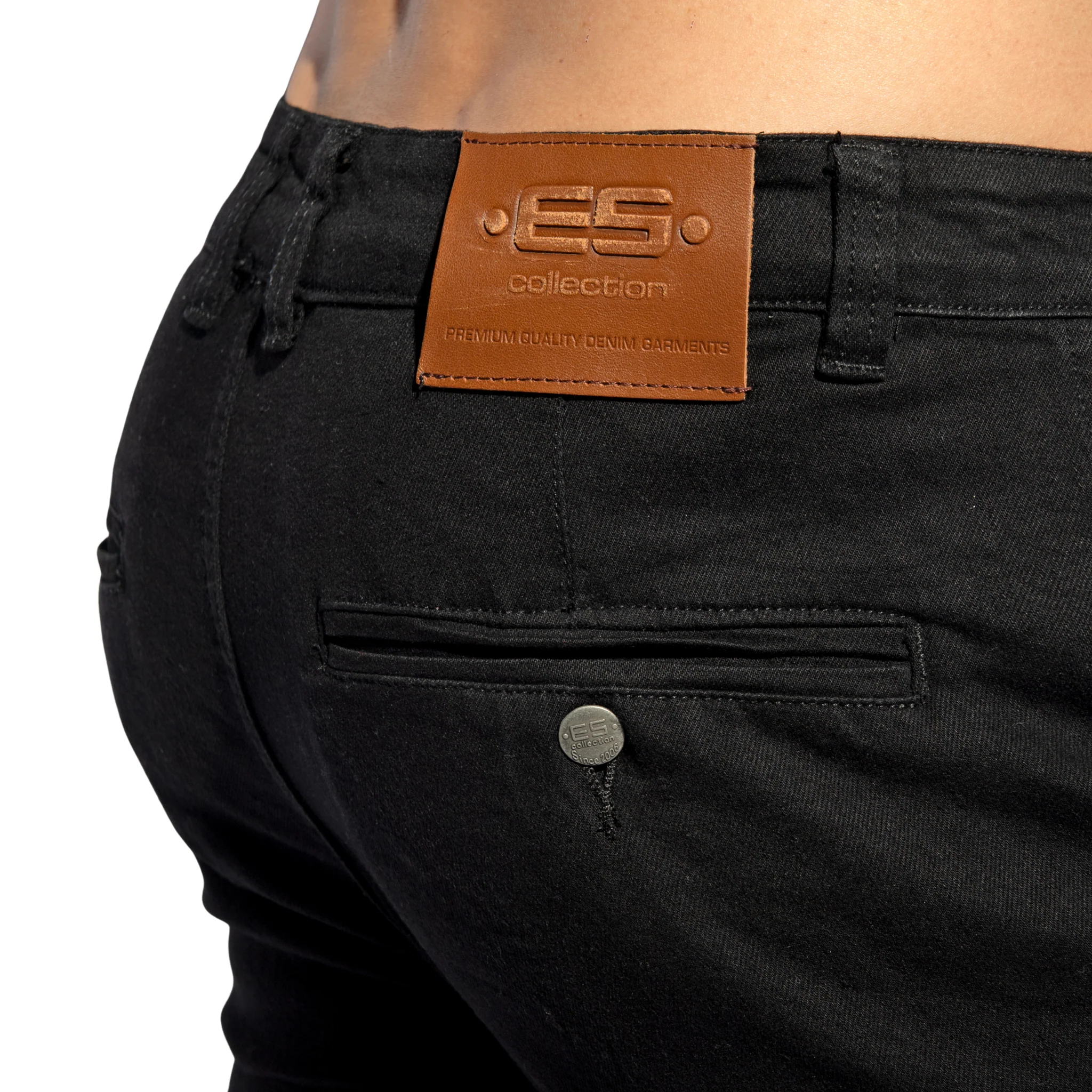 ES Collection Cargo Denim Jeans Black ESJ078 - Image 5