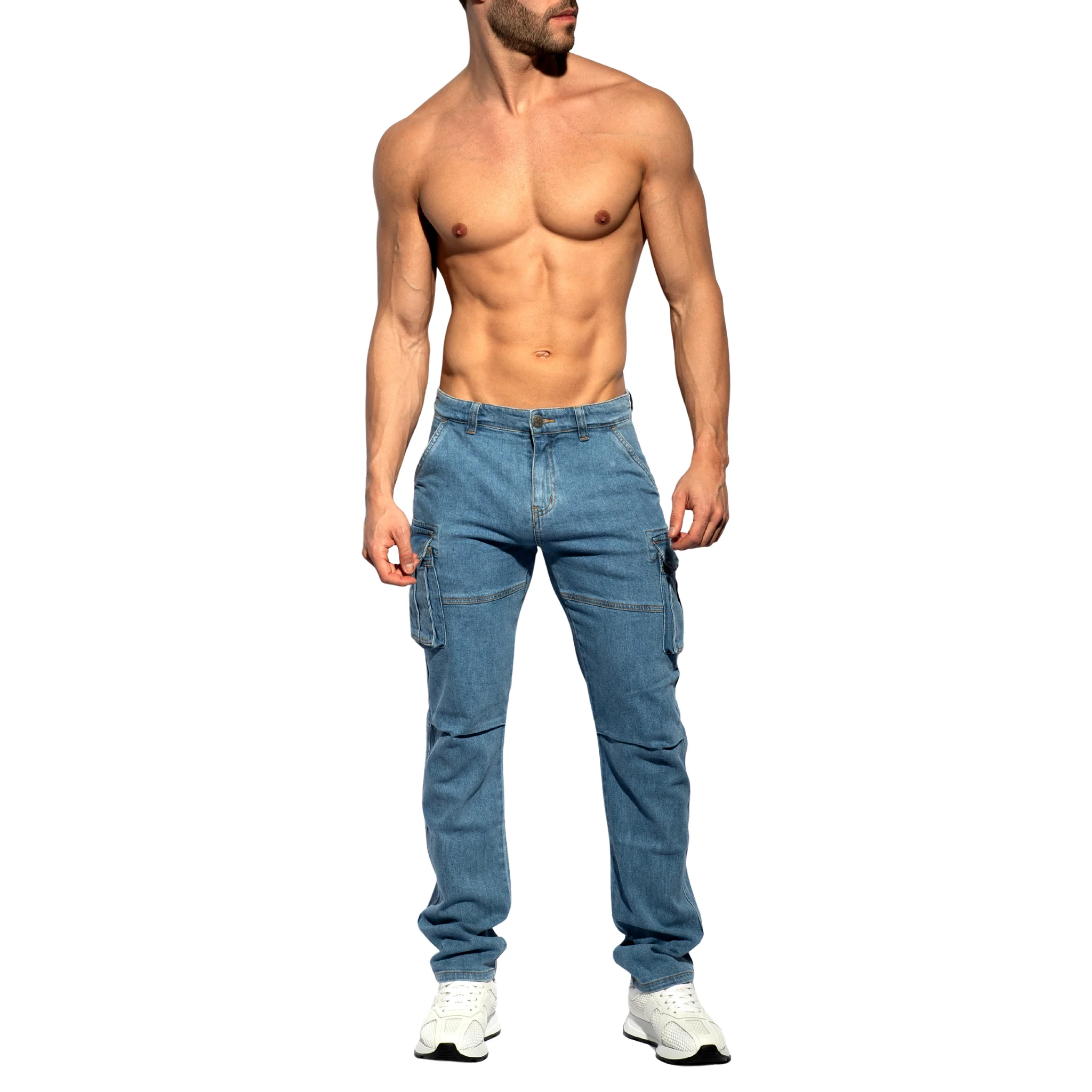 ES Collection Cargo Denim Jeans Blue Jeans ESJ078 - Image 2