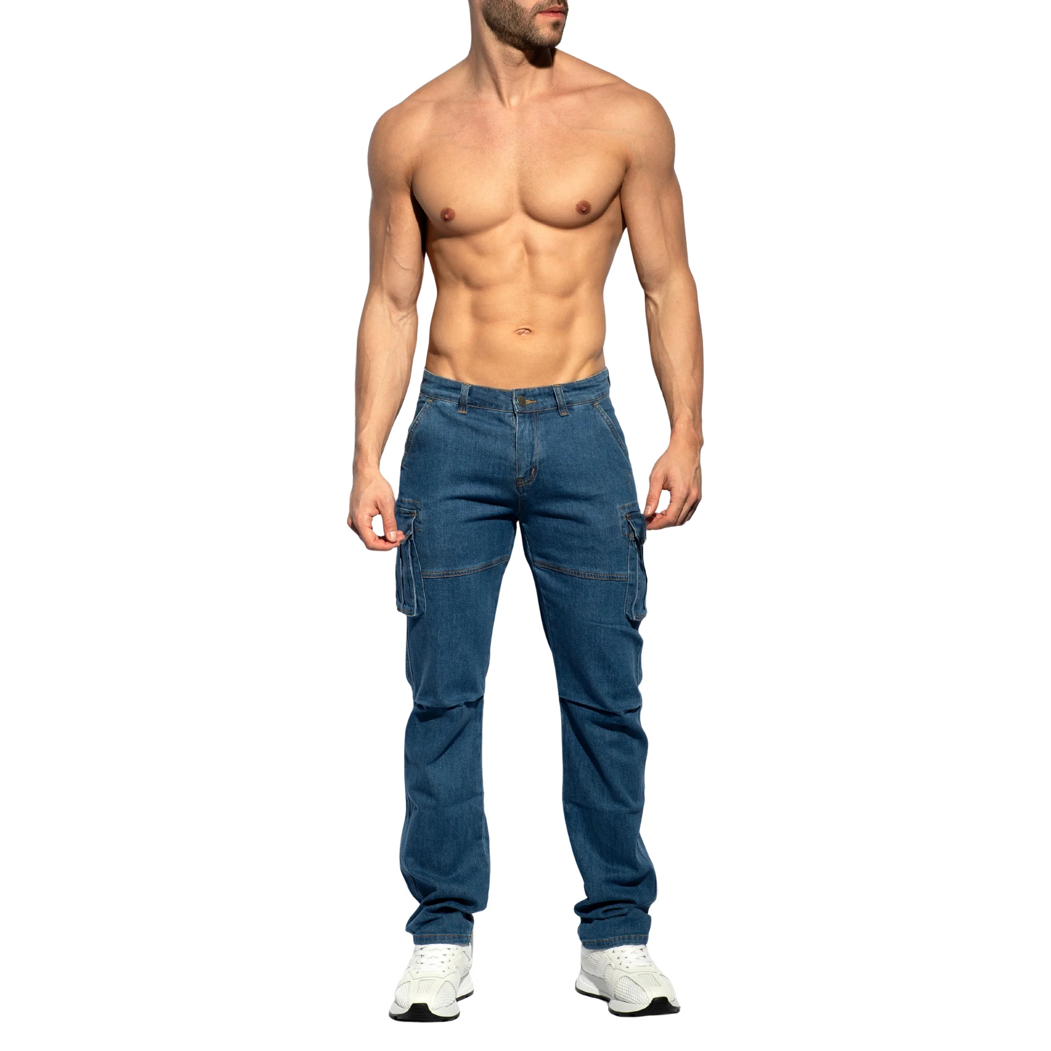 ES Collection Cargo Denim Jeans Dark Jeans ESJ078 - Image 2