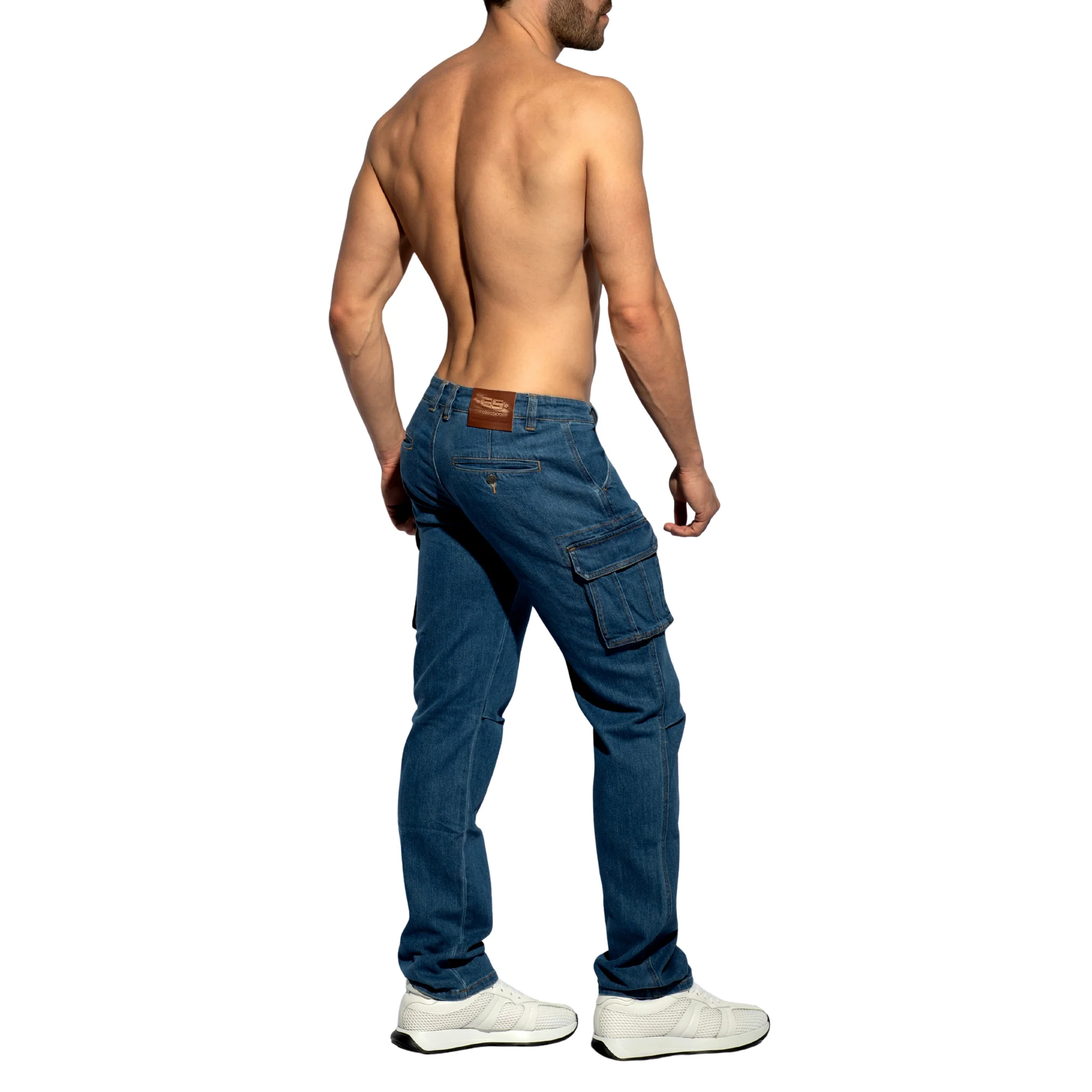 ES Collection Cargo Denim Jeans Dark Jeans ESJ078 - Image 3