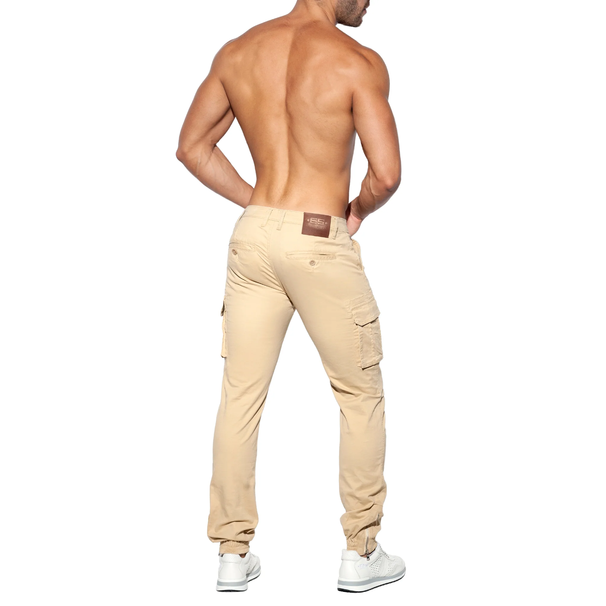 ES Collection Cargo Pants Beige ESJ053 - Image 3