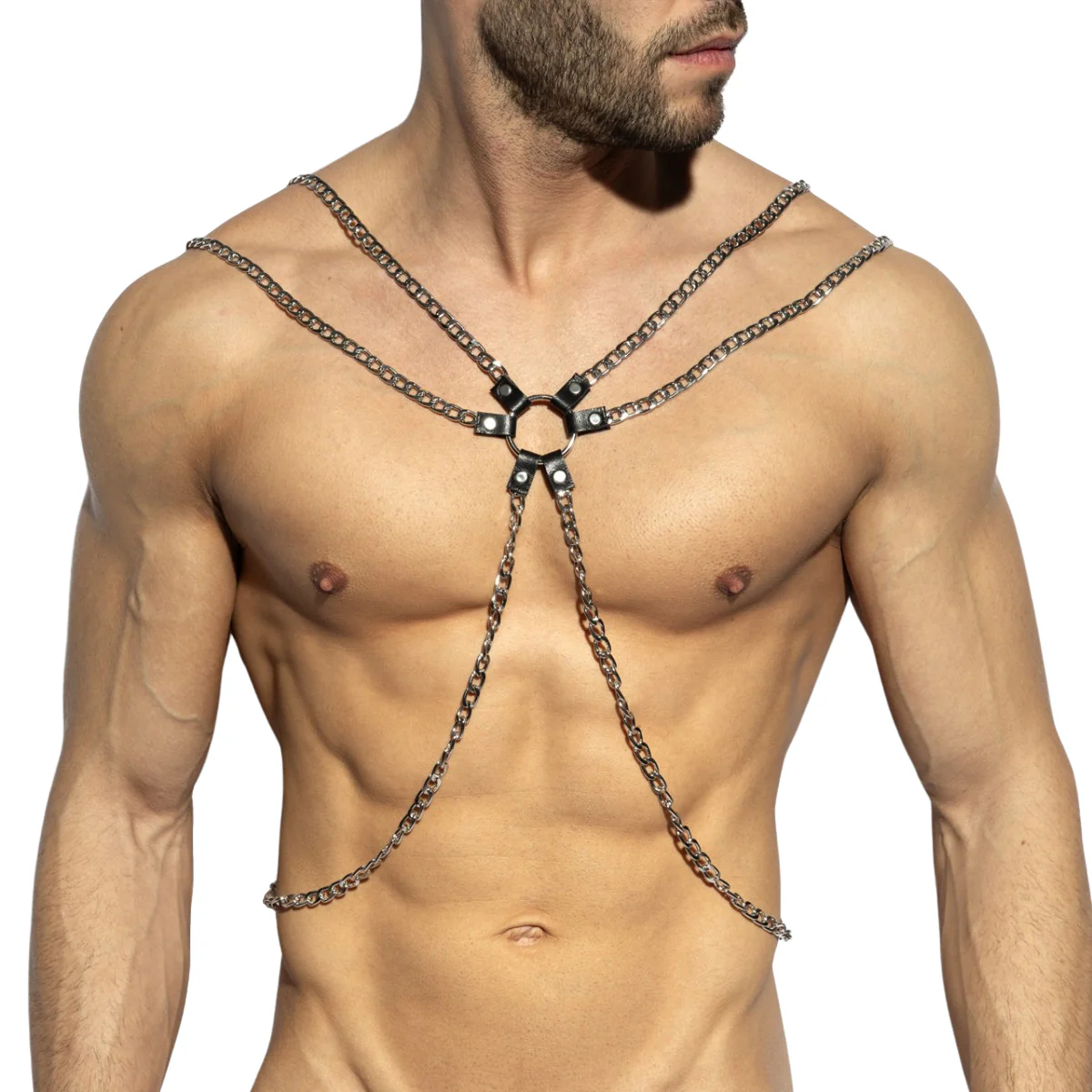 ES Collection Chain Body Harness Black AC205 - Image 2