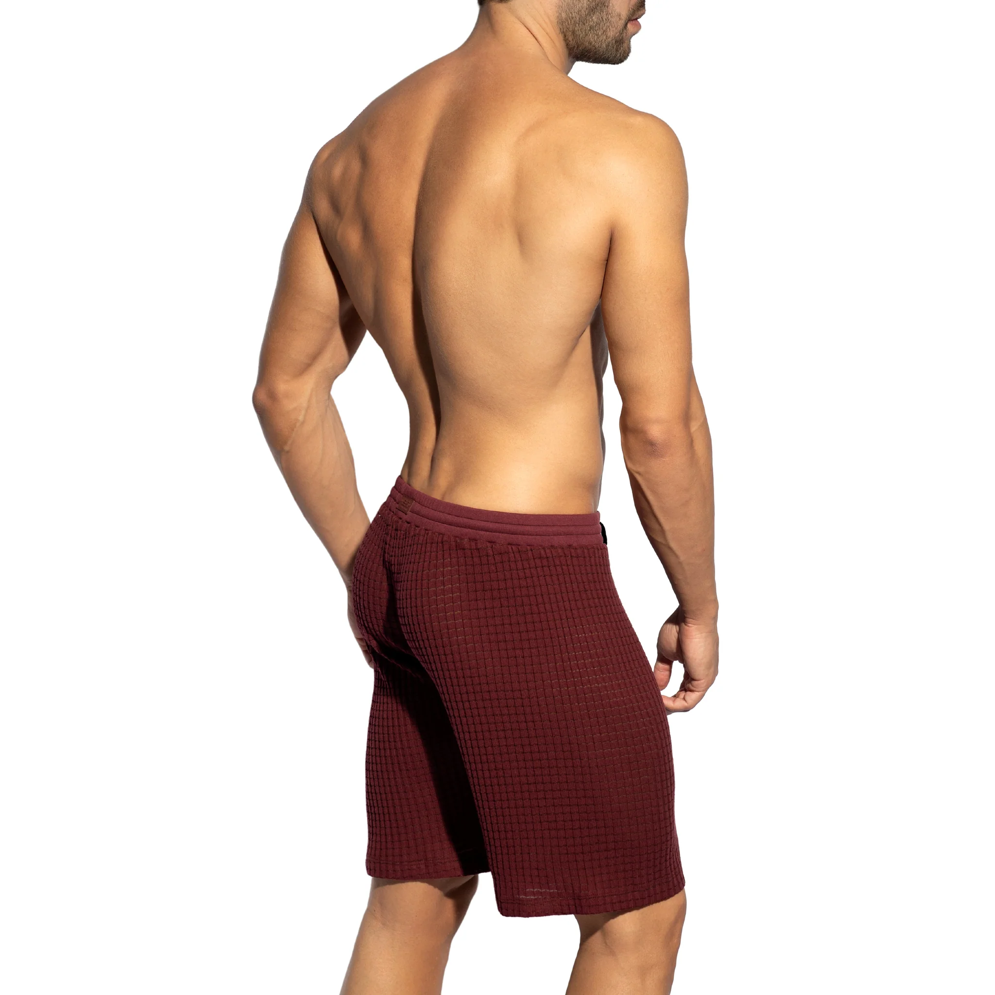 ES Collection Checkmate Bermuda Shorts Garnet SP338 - Image 3