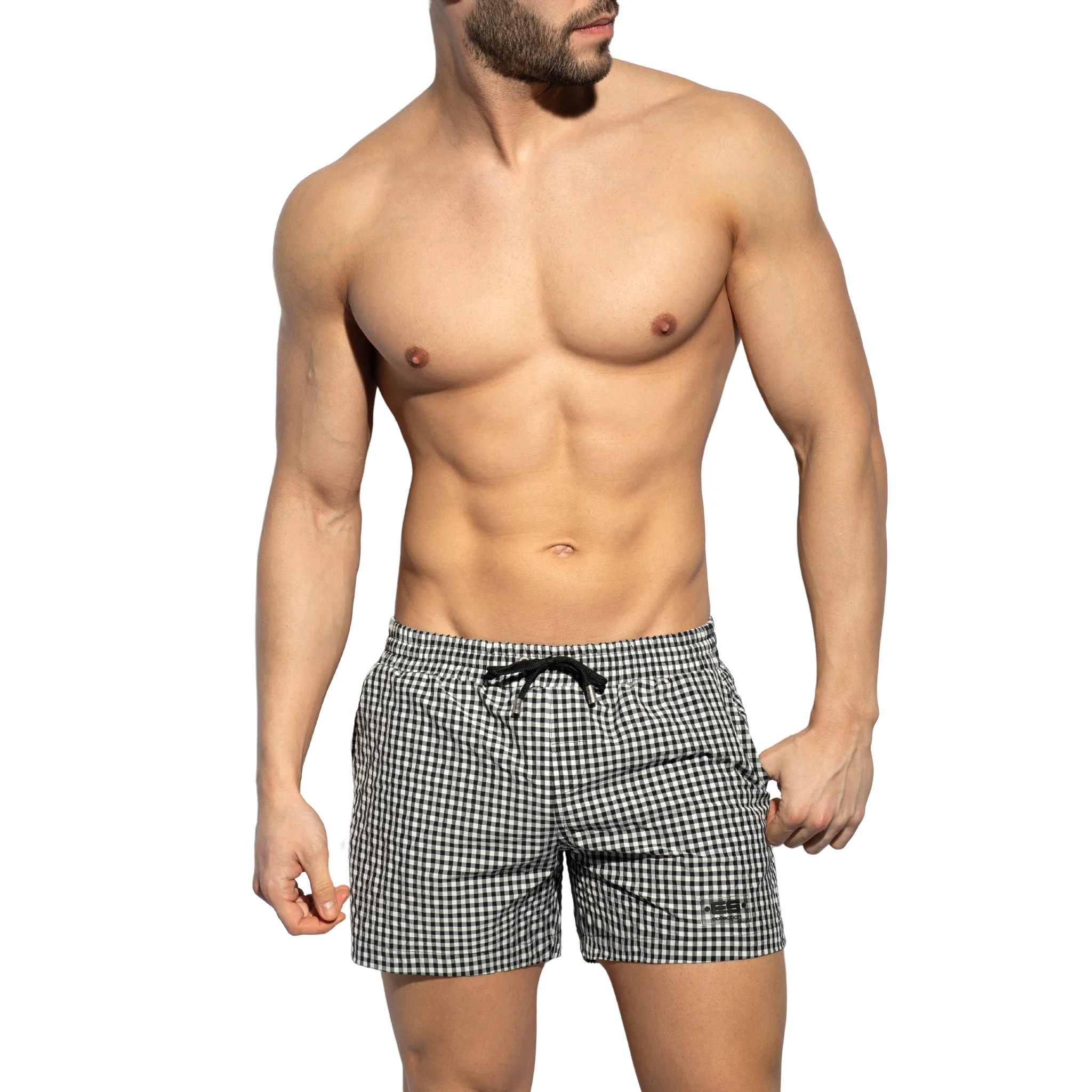 ES Collection Chess Swim Shorts Black 2306 - Image 2