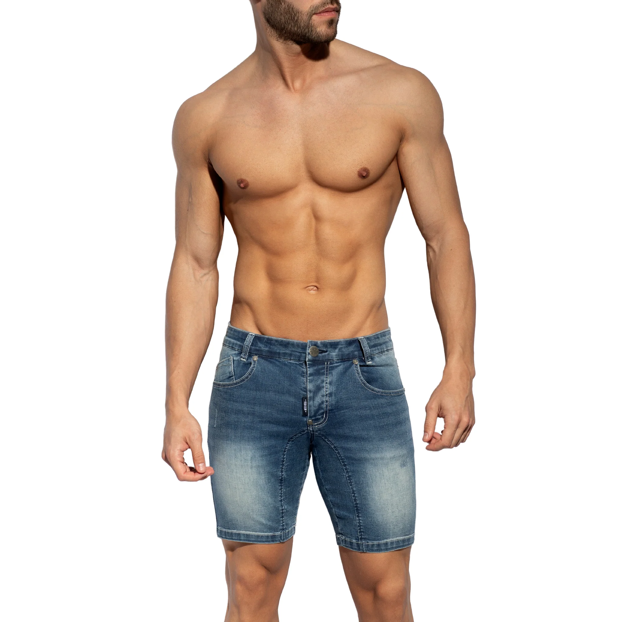ES Collection Denim Bermuda Jeans Blue Jeans ESJ072 - Image 2