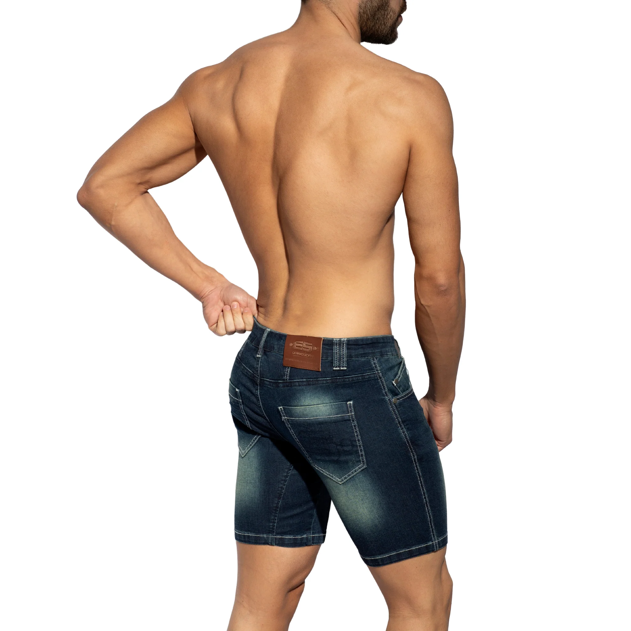 ES Collection Denim Bermuda Jeans Dark Jeans ESJ072 - Image 3
