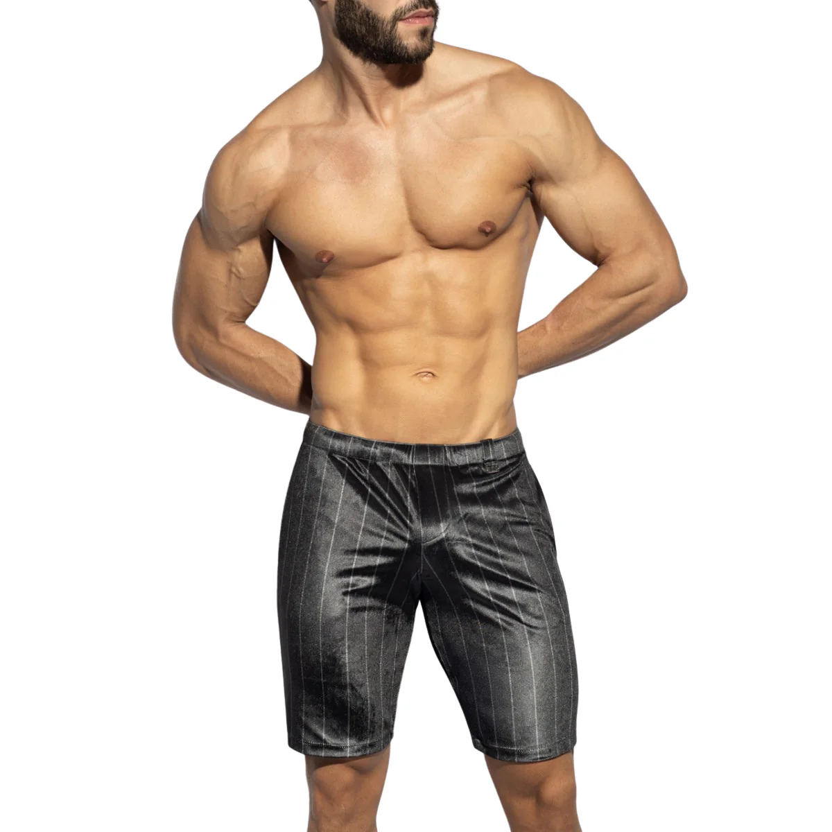 ES Collection Diplomatic Belt Shorts Black SP342 - Image 2