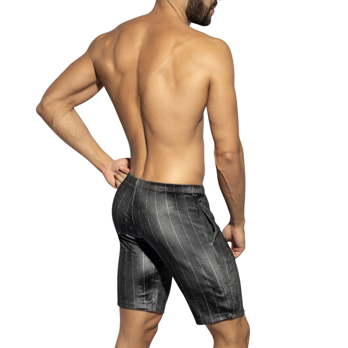ES Collection Diplomatic Belt Shorts Black SP342 - Image 3