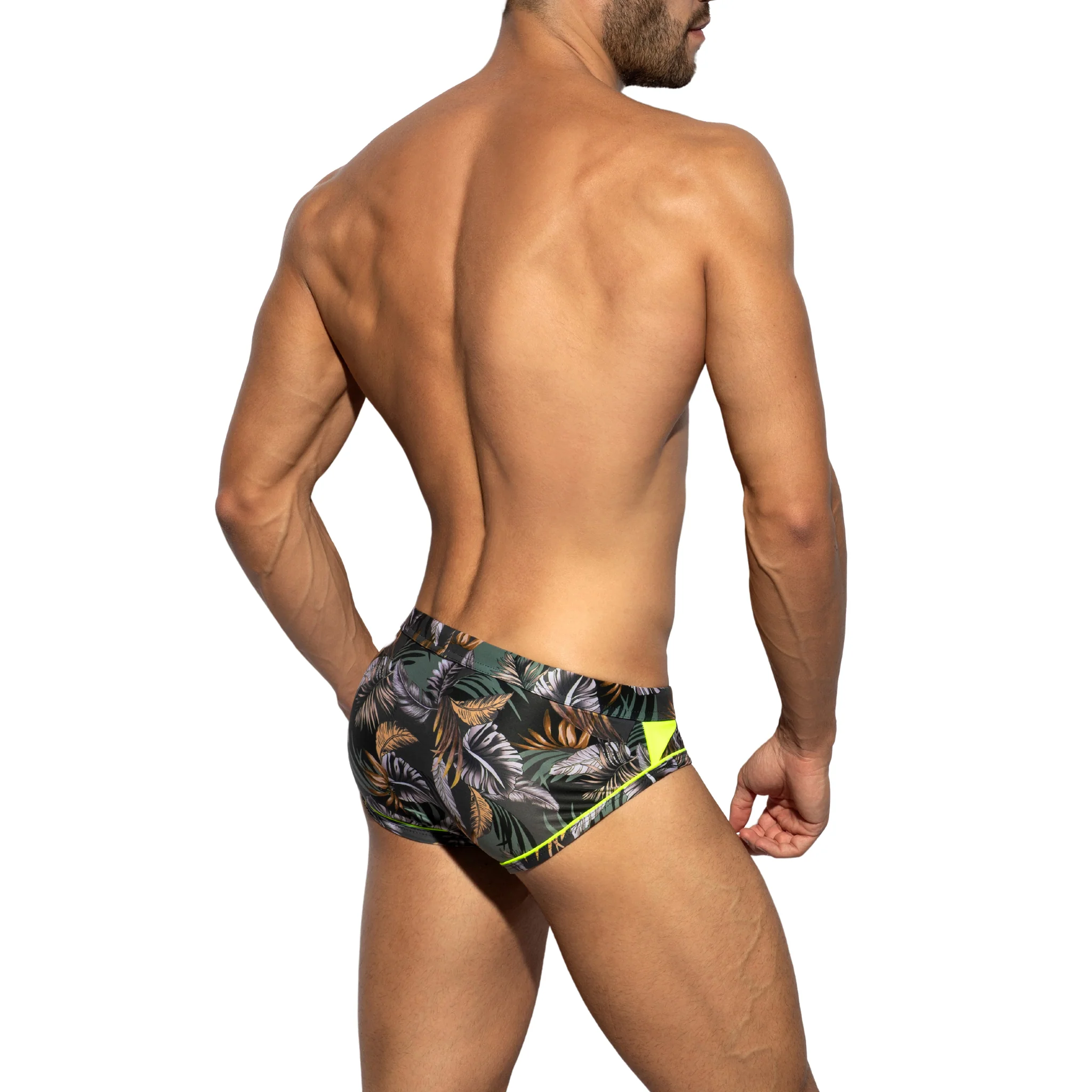 ES Collection Fall Leaves Swim Brief Khaki 2111 - Image 3
