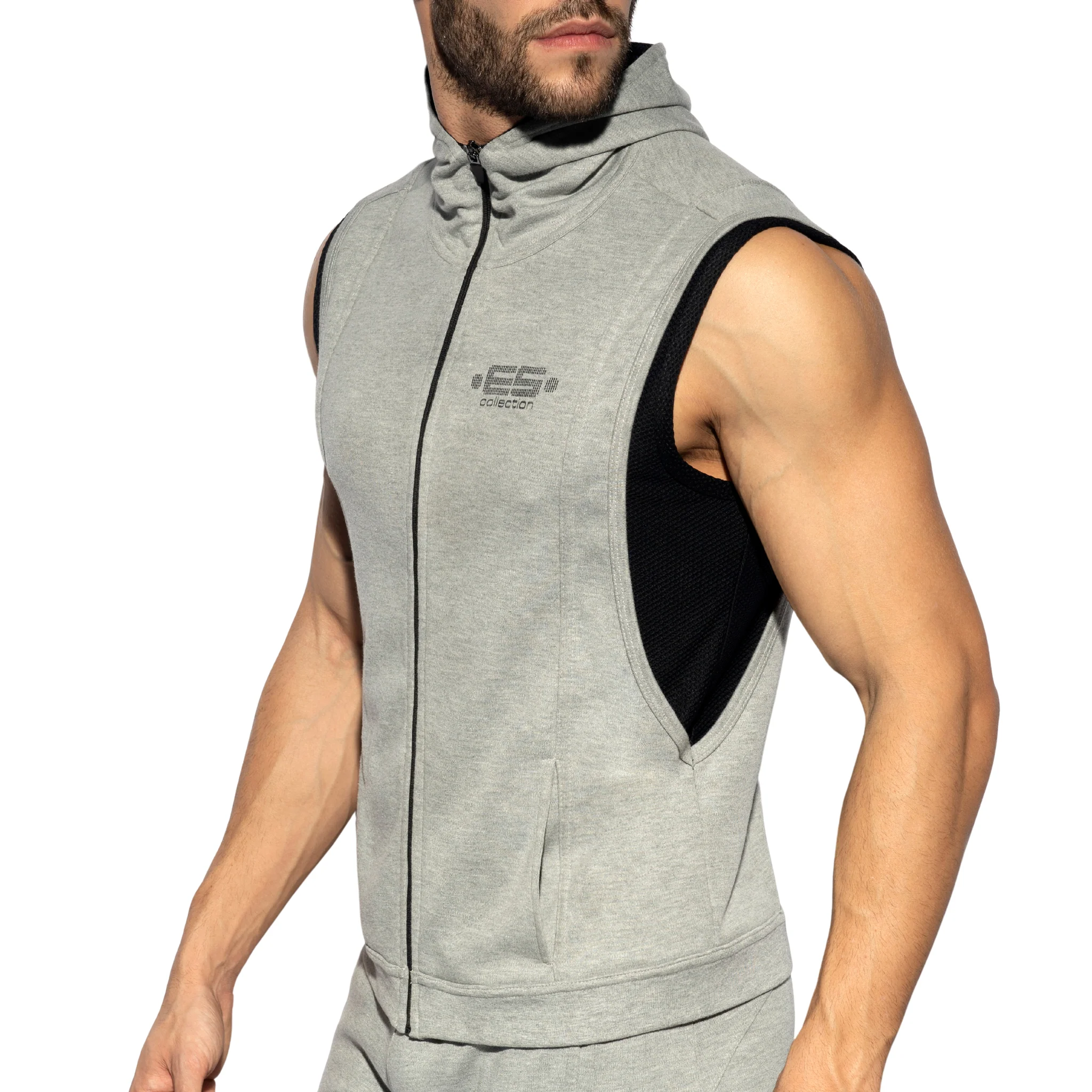 ES Collection First Class Athletic Hoody Heather Grey SP295