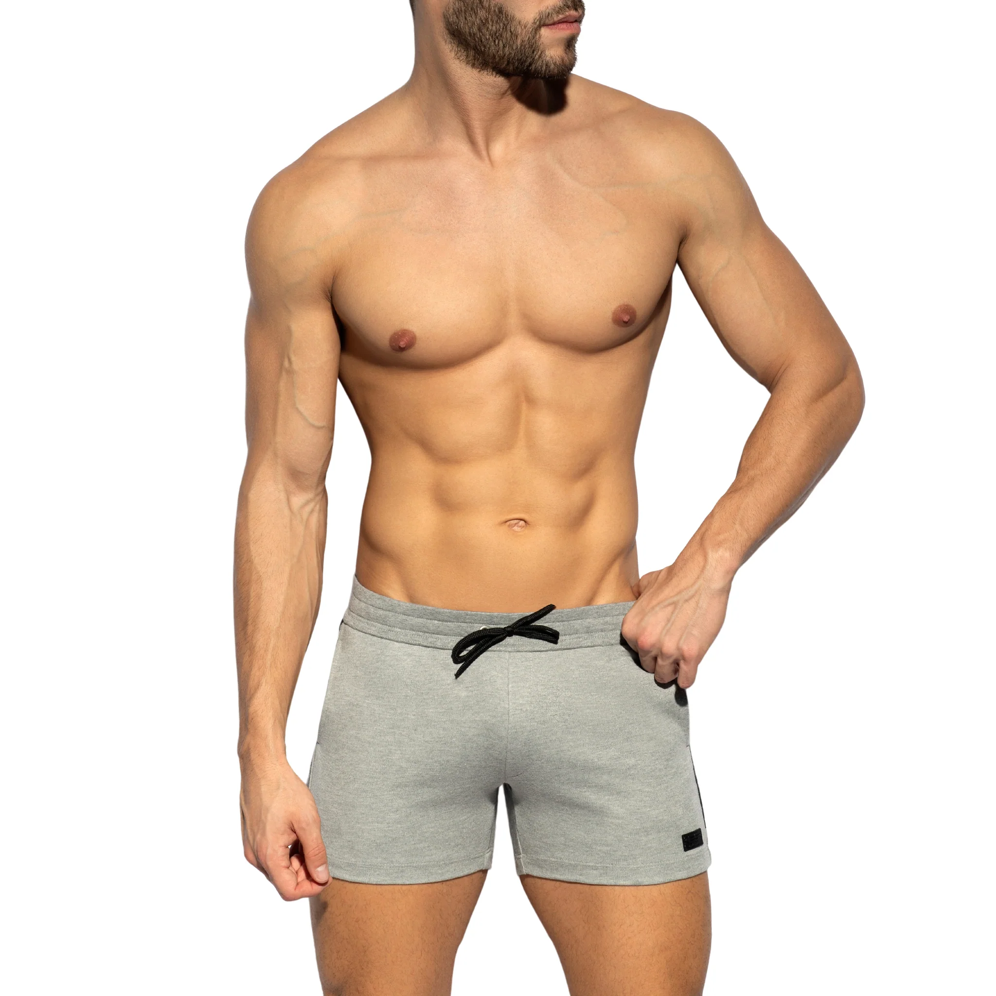 ES Collection First Class Athletic Shorts Heather Grey SP298 - Image 2