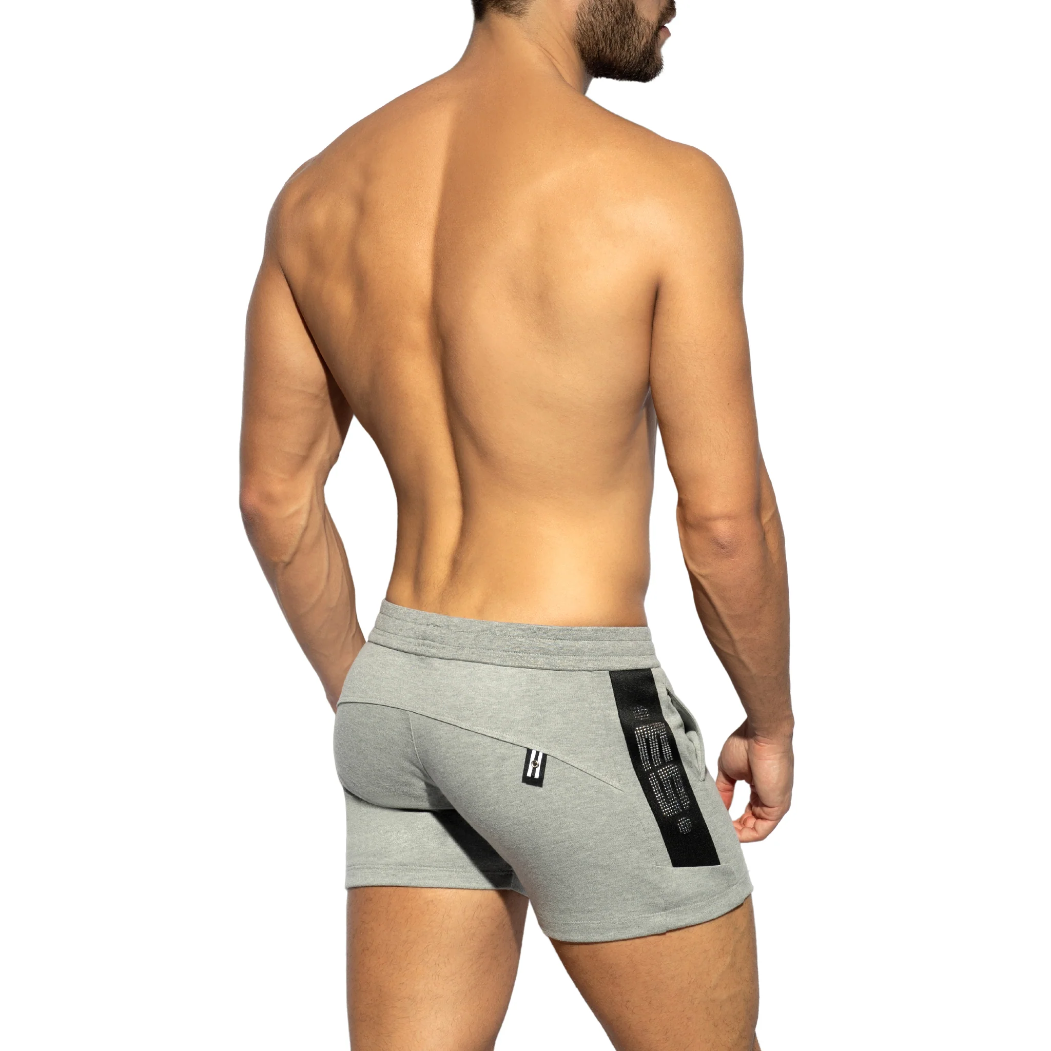 ES Collection First Class Athletic Shorts Heather Grey SP298 - Image 3