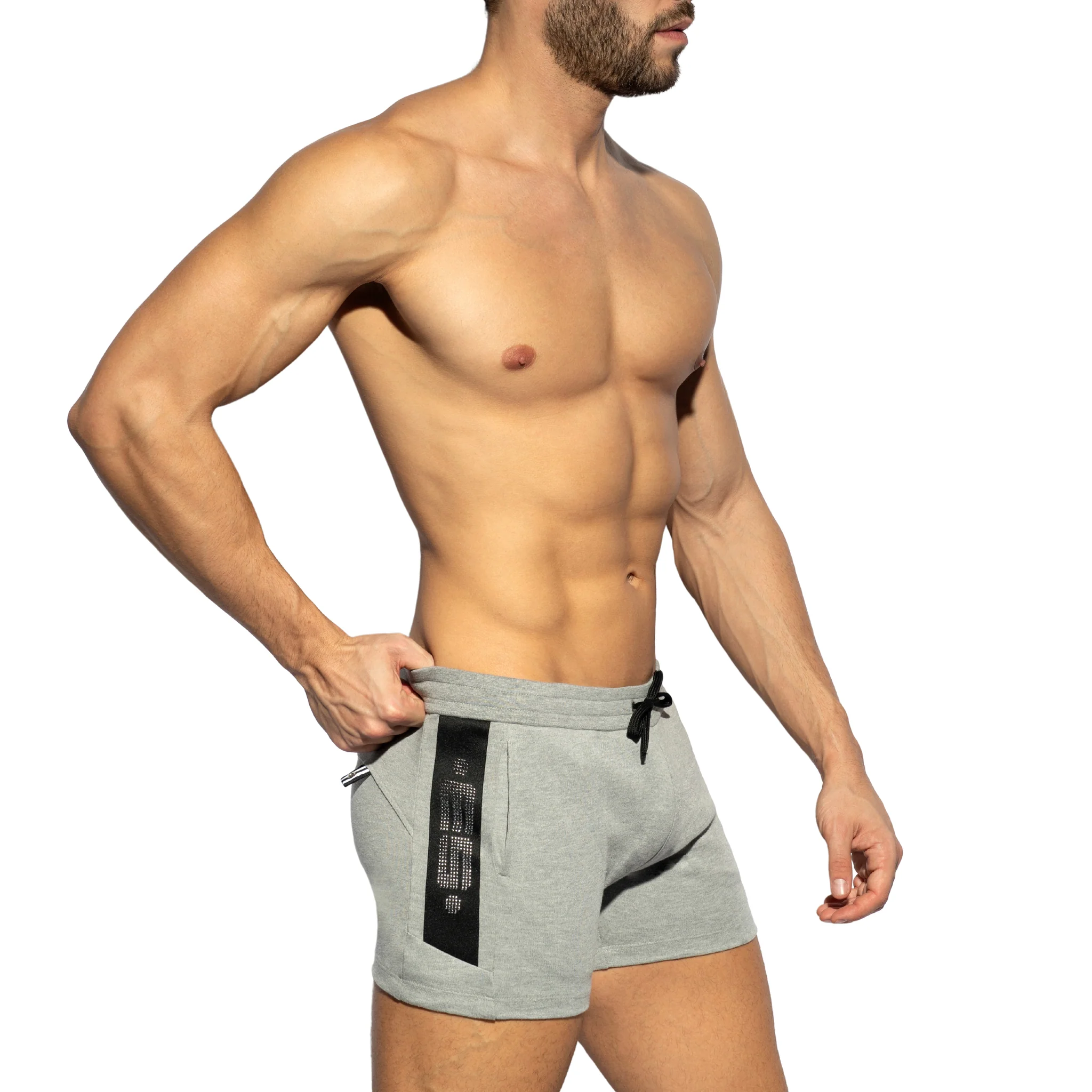 ES Collection First Class Athletic Shorts Heather Grey SP298 - Image 4