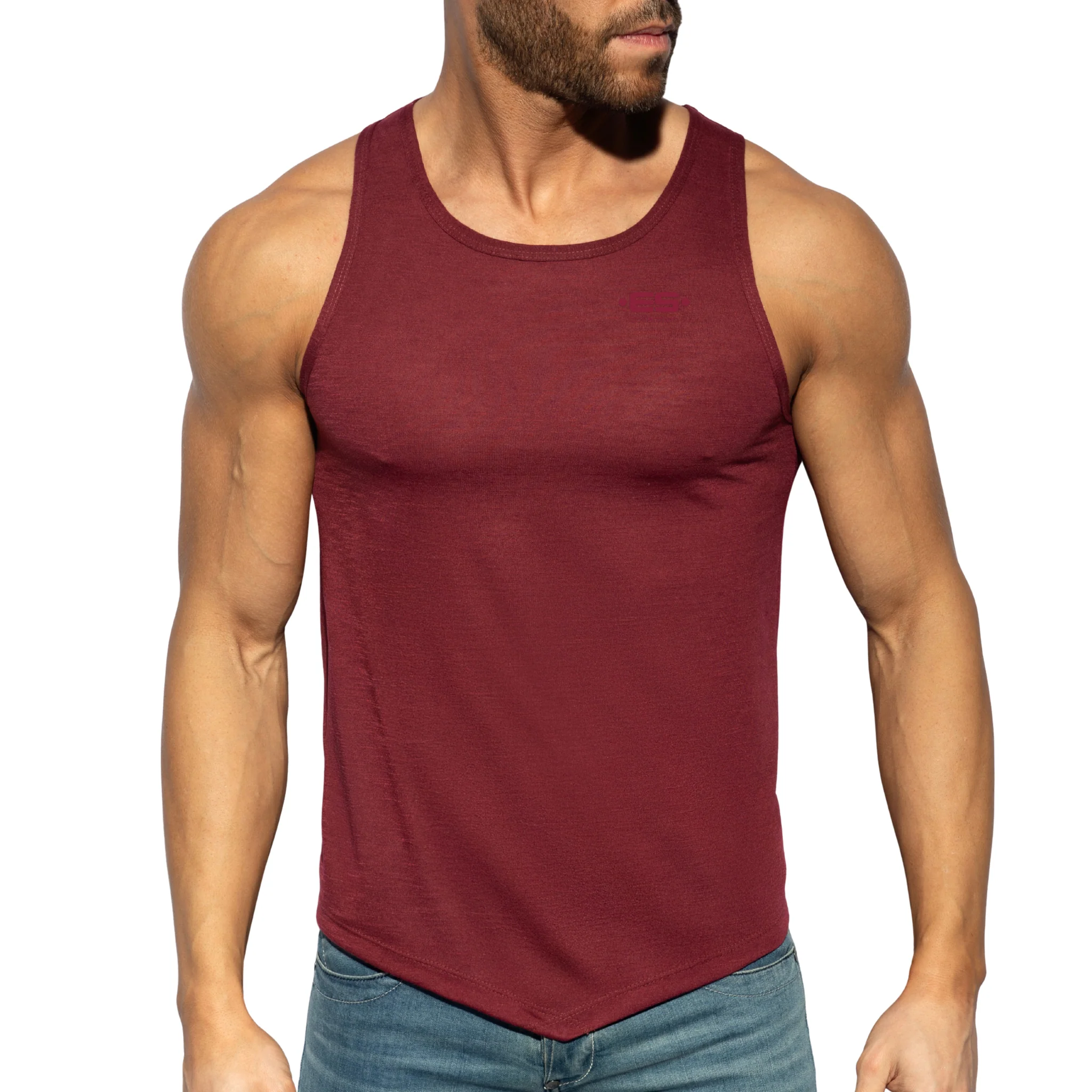 ES Collection Flame Tank Top Aubergine TS284 - Image 2